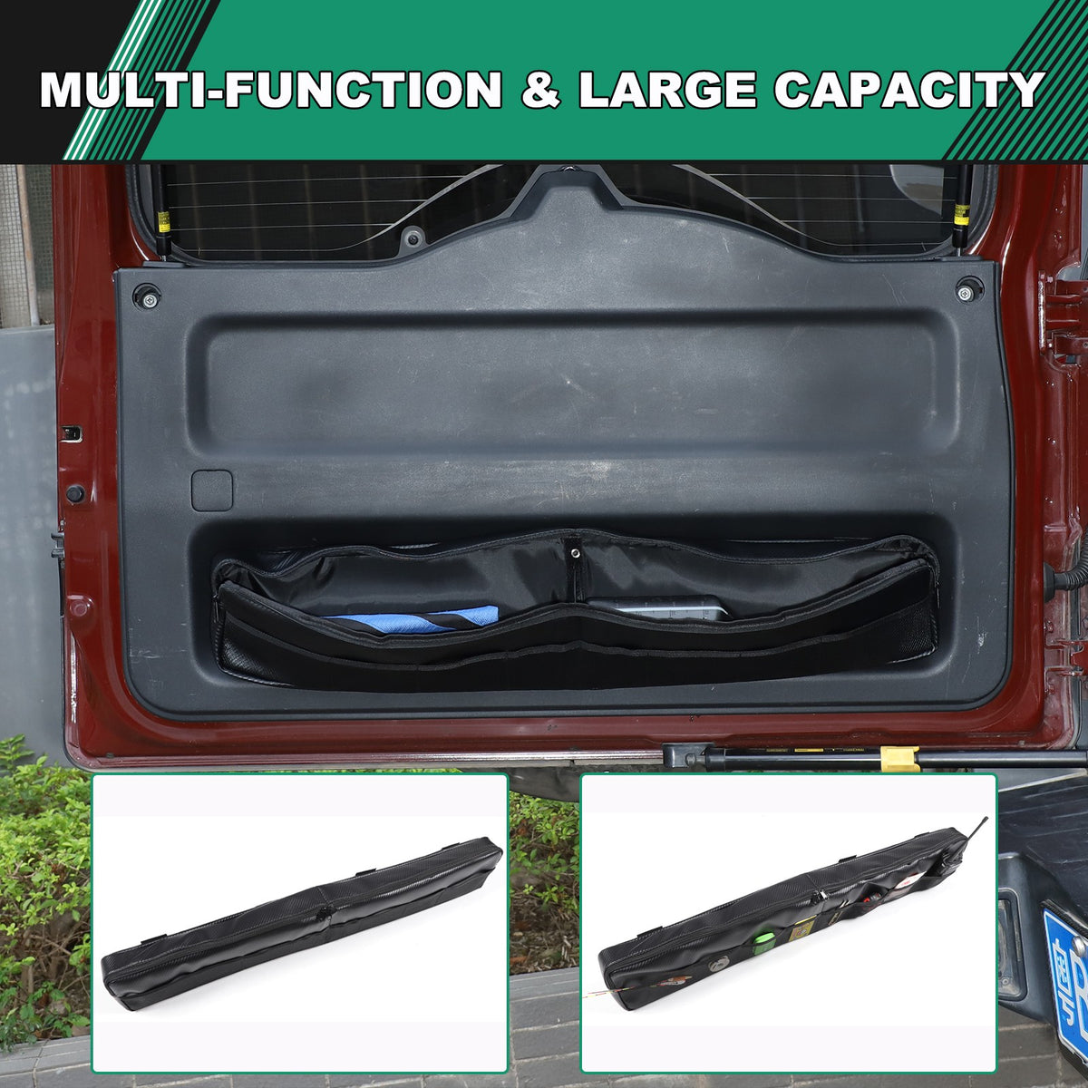 Carbon Fiber ABS Tailgate Trunk Storage Bag Tray For Toyota FJ Cruiser 07-21 US 7