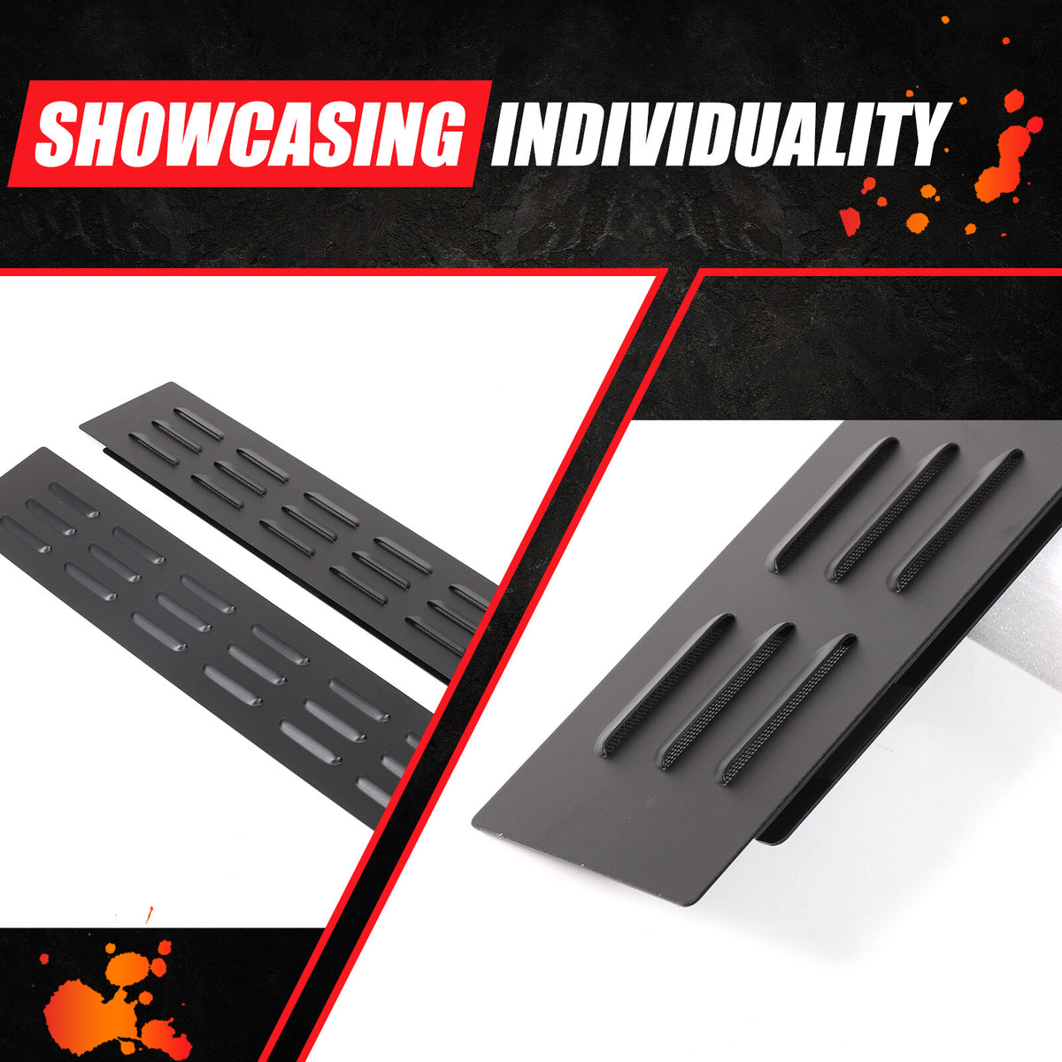 Rear Door Window Louver Air Vent Panel Trim Cover For Toyota Highlander 2022+ 15