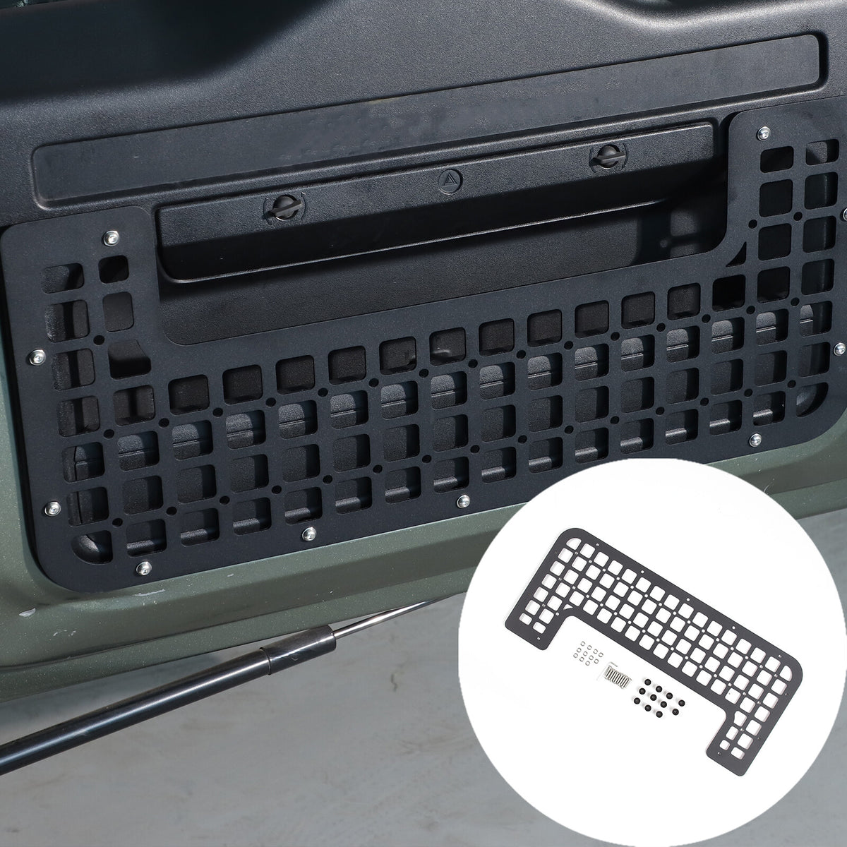 Tailgate Door Rear Cargo Storage Shelf Molle Panels For Land Rover Defender 20+ 2