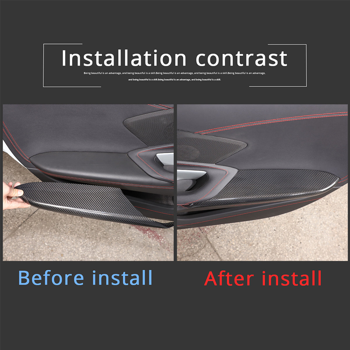 Forged Real Carbon Fiber Full Interior Set Cover Trim Kit For Corvette C8 20-25 - Variants 36-40 17