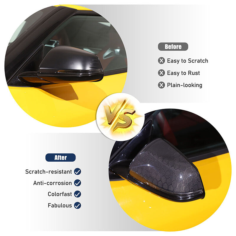 Honeycomb Carbon Fiber Side Mirror Cover Trim Fit For Toyota Supra A90 2019-24 17