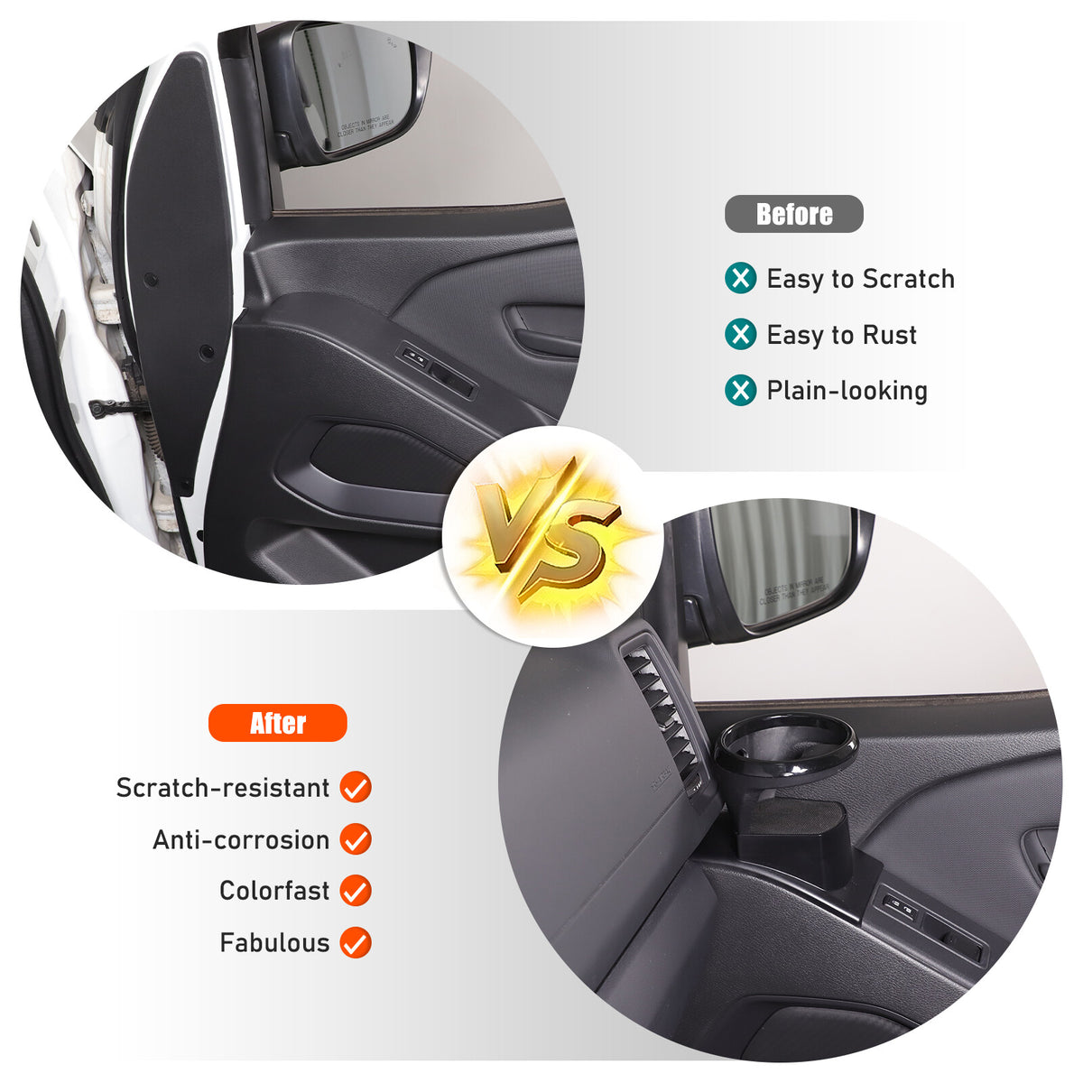ABS Right Side Interior Door Panel Cup Holder Trim For Nissan Frontier 2022+ 24