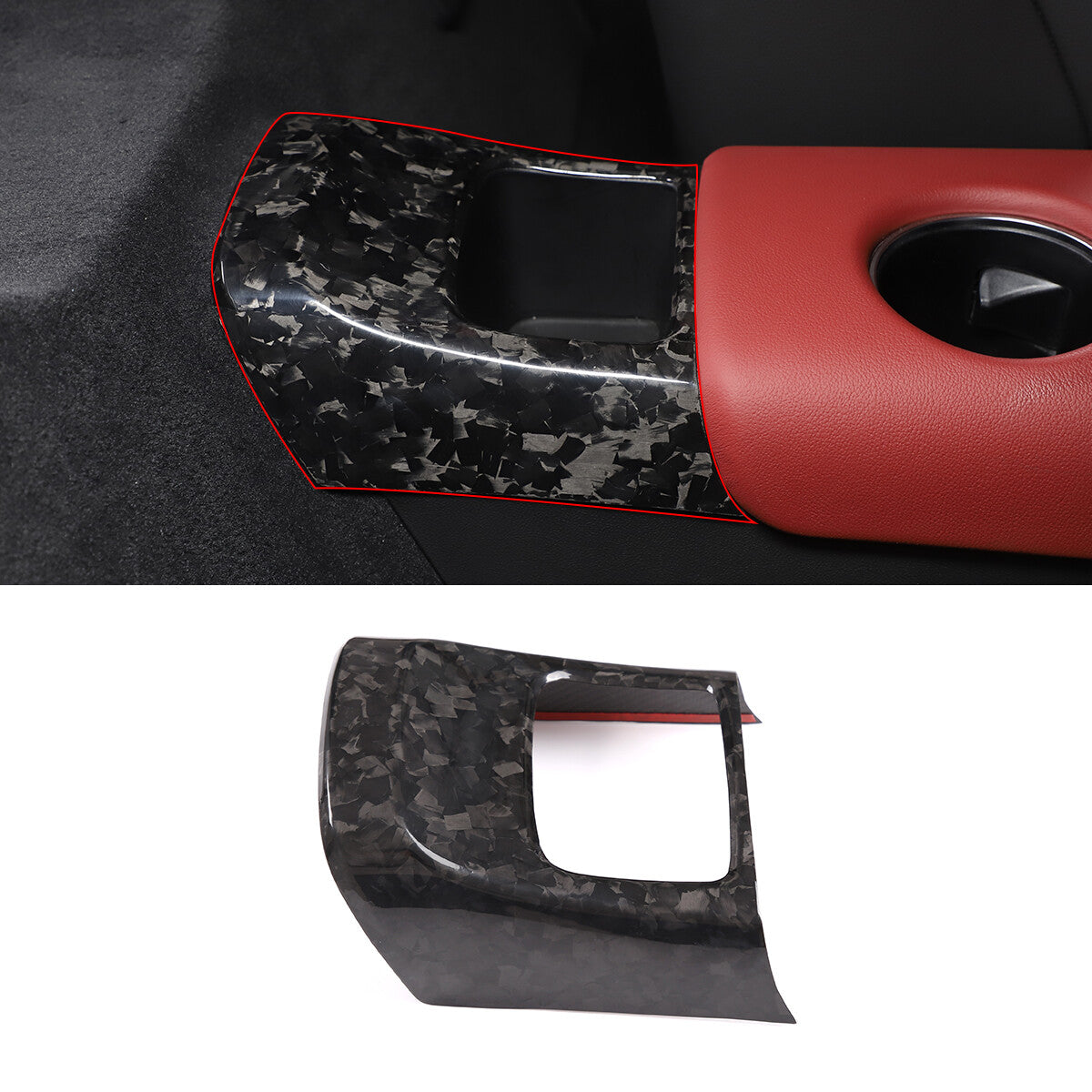 Forged Carbon Fiber Rear Storage Box Protect Cover Fr TOYOTA SUPRA MK5 A90 19-24 5