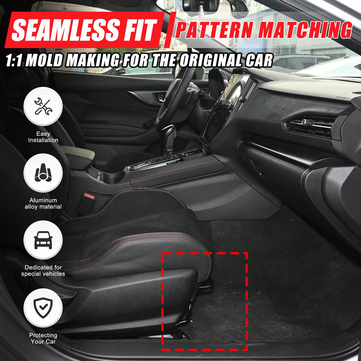 Aluminum Passenger Side Seat Storage Basket For Subaru Crosstrek GU 2024+ US 17