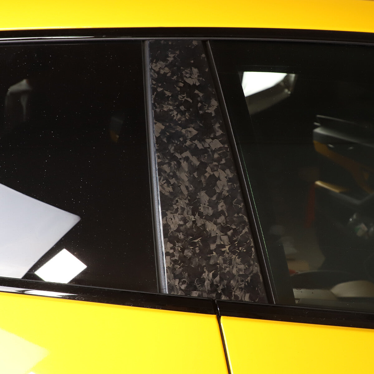 Forged Carbon Pillar Posts Door Window Trim Cover For Lamborghini URUS 2018-23 4