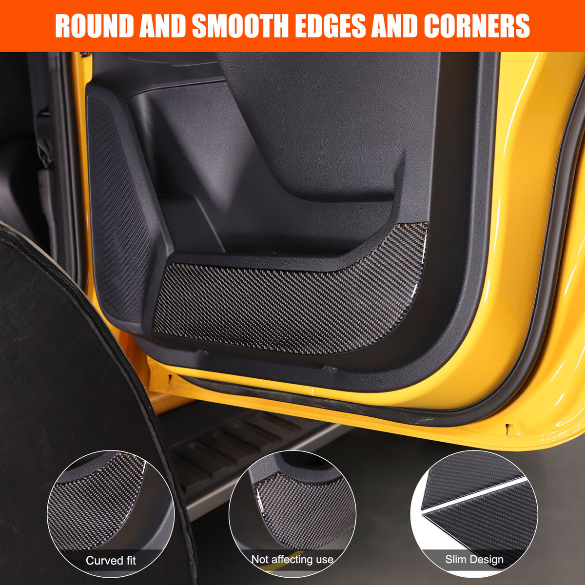 Front & Rear Door Bottom Anti-Kick Sticker Trim For Ford Ranger Raptor T9 2024 20