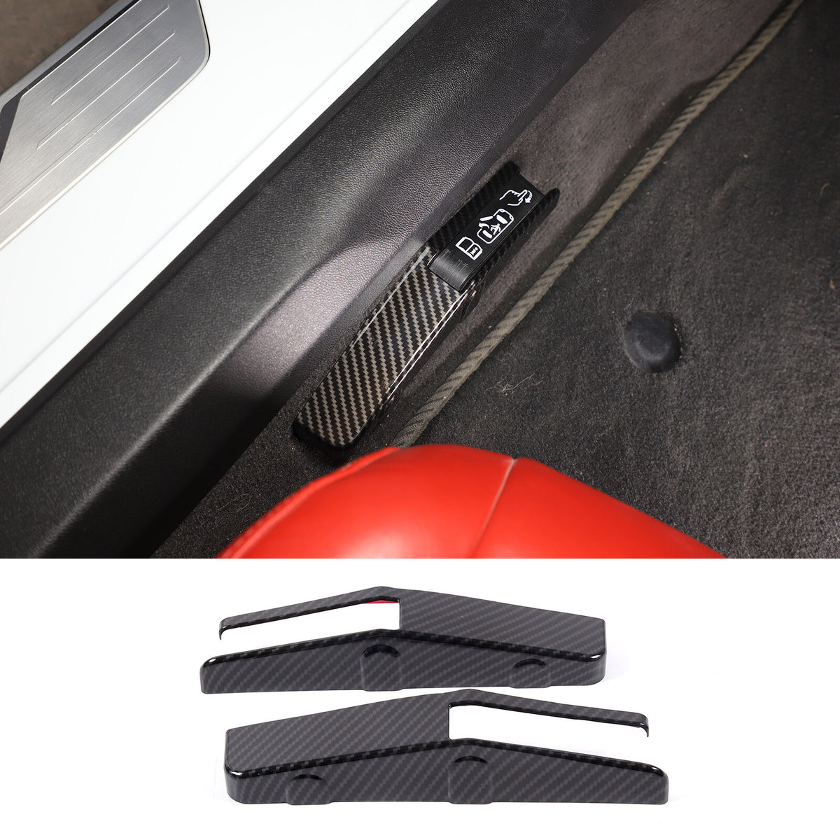 ABS Carbon Fiber Interior Full Cover Trim Kit Set For Corvette C8 2020-2025 69