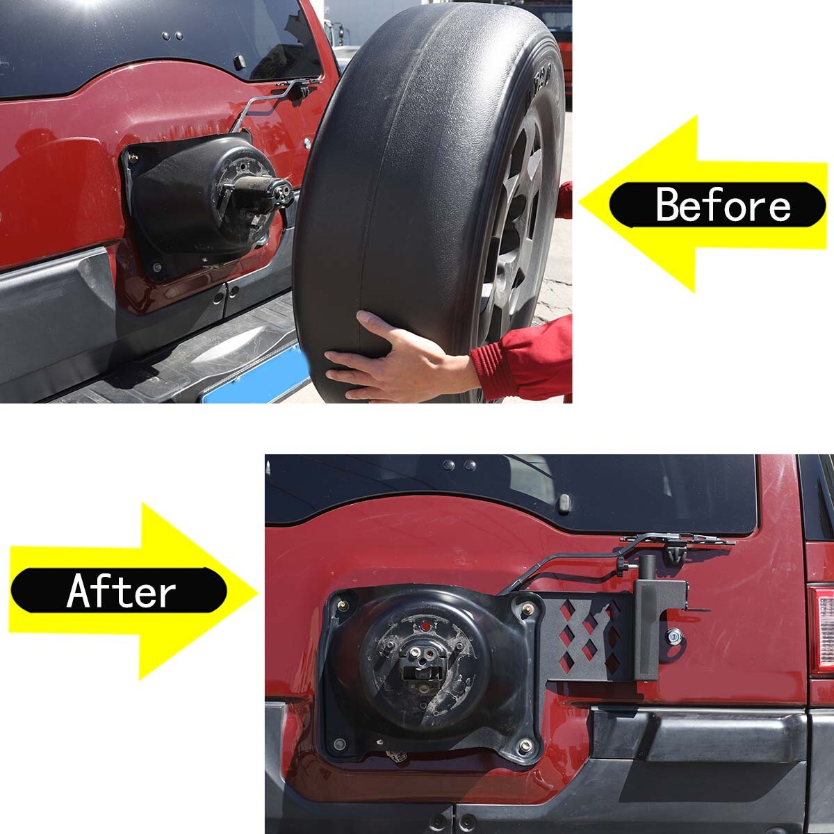 Tailgate flagpole Antenna Bracket Holder Mount For Toyota FJ Cruiser 2007-21 4