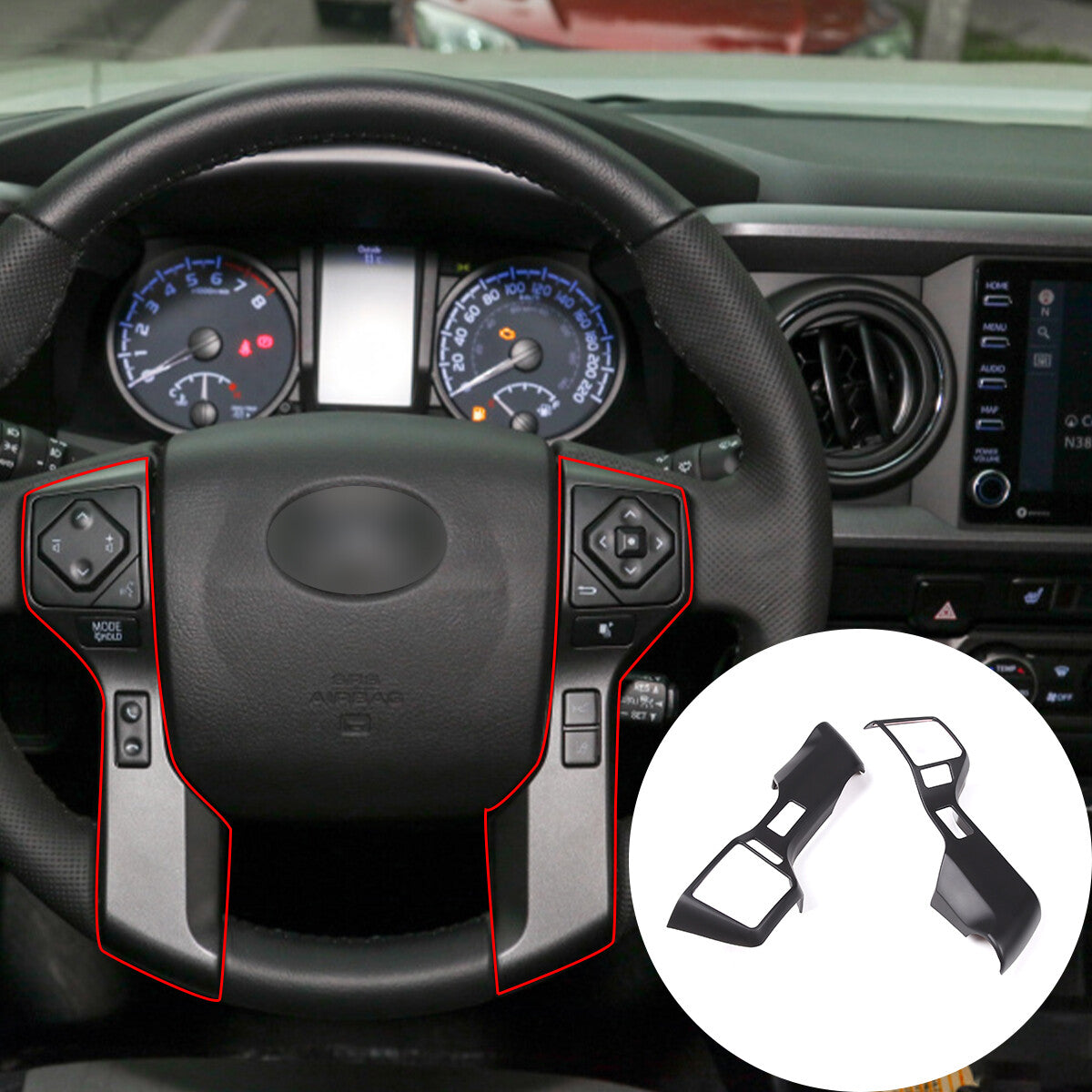 Matte Black Interior Center Console Trim Cover Kit Set For Toyota Tundra 14-21 - Styles 1-5 49
