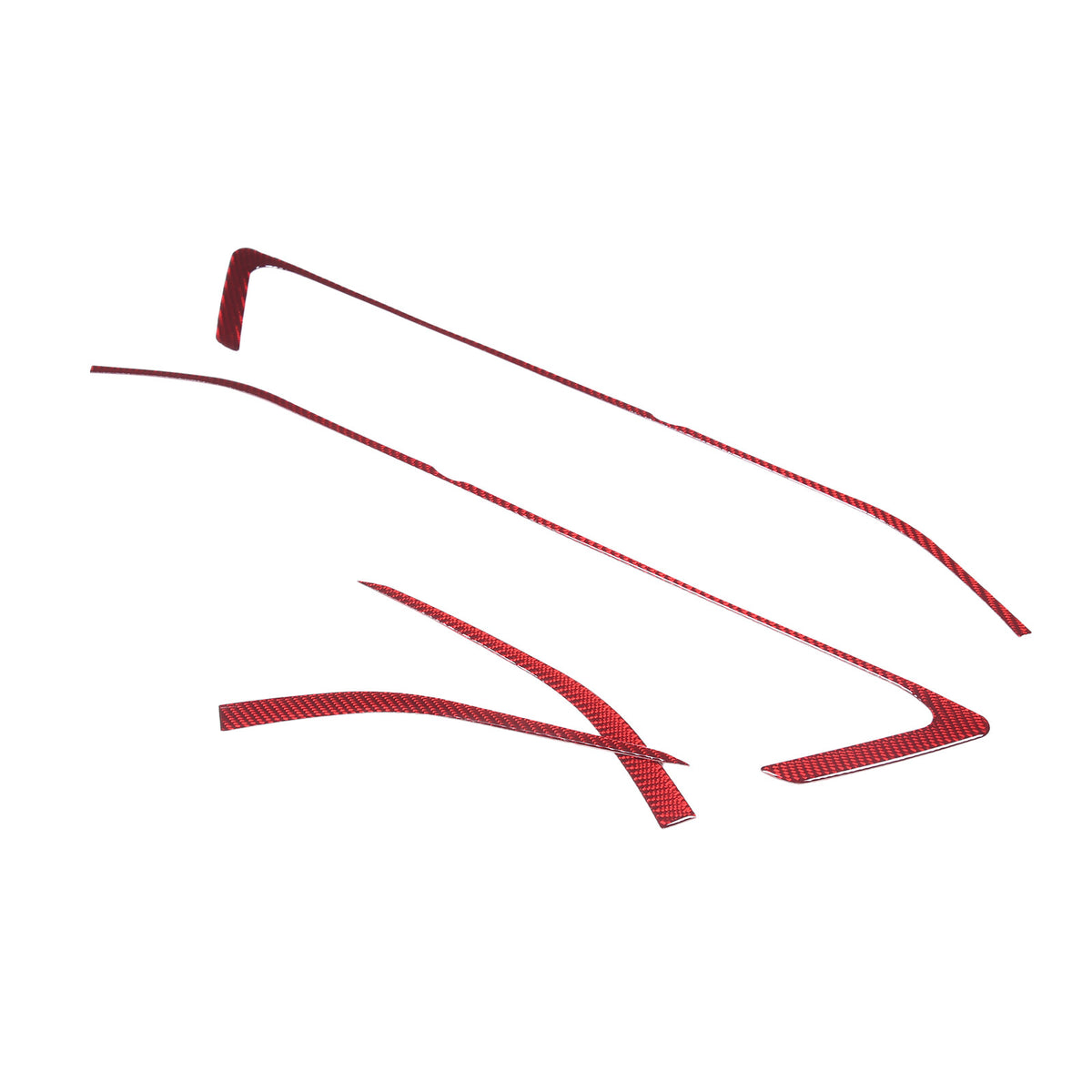 Red Soft Carbon Fiber Interior Decor Trim Kit Cover Set For Corvette C8 20-25 216