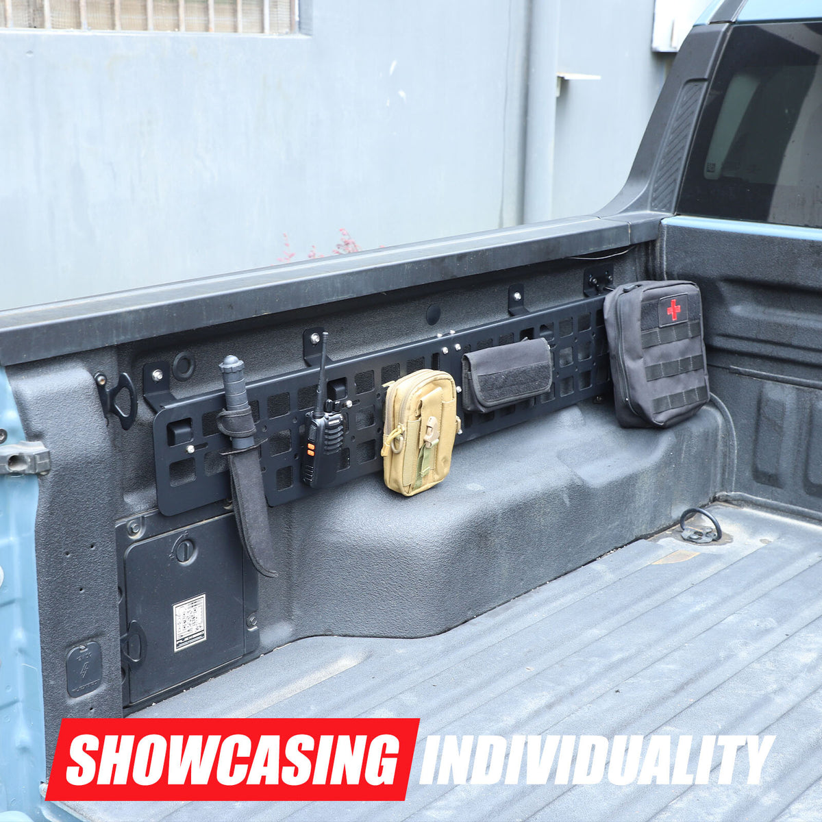 Left Side Storage Molle Panel Metal Trunk Bed Storage for Ford Maverick 22-24 13