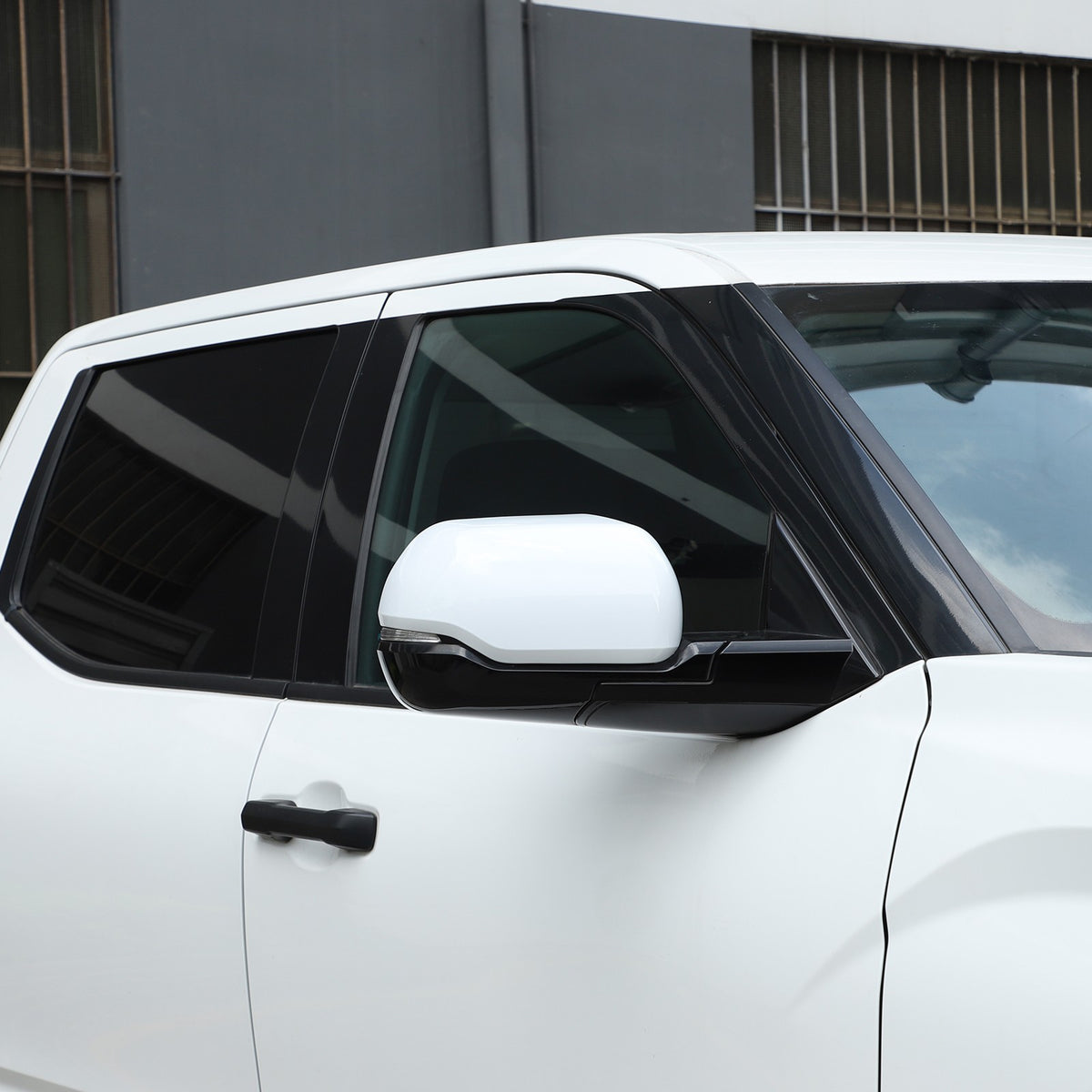White ABS Exterior Rearview Mirror Cover Trim For Toyota Tundra/Sequoia 2022+ US 20