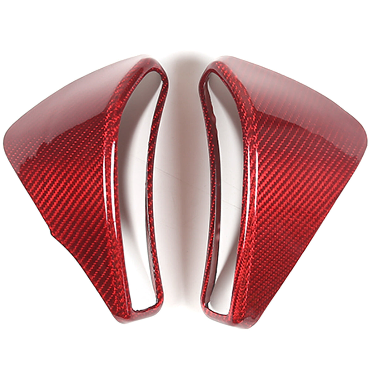 Red Carbon Fiber Dashboard Speedometer Side Cover Trim For Corvette C6 2005-13 17