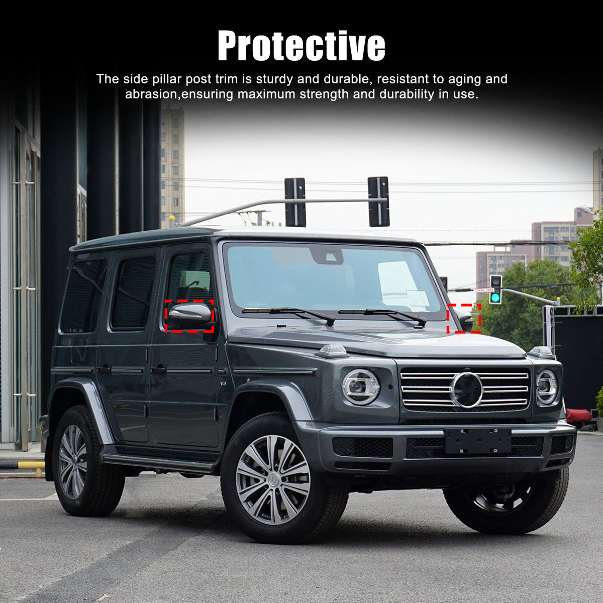 Honeycomb Real Carbon Fiber Rear View Mirror Cover Trim For Benz G500 G63 19-23 15
