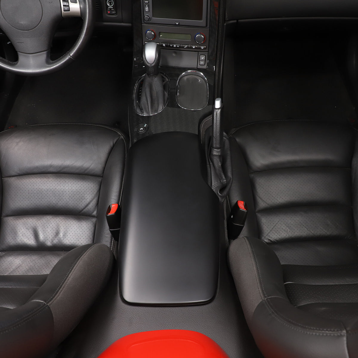 Matte Black Center Console Armrest Trim Cover For Corvette C6 2005-2013 US 8