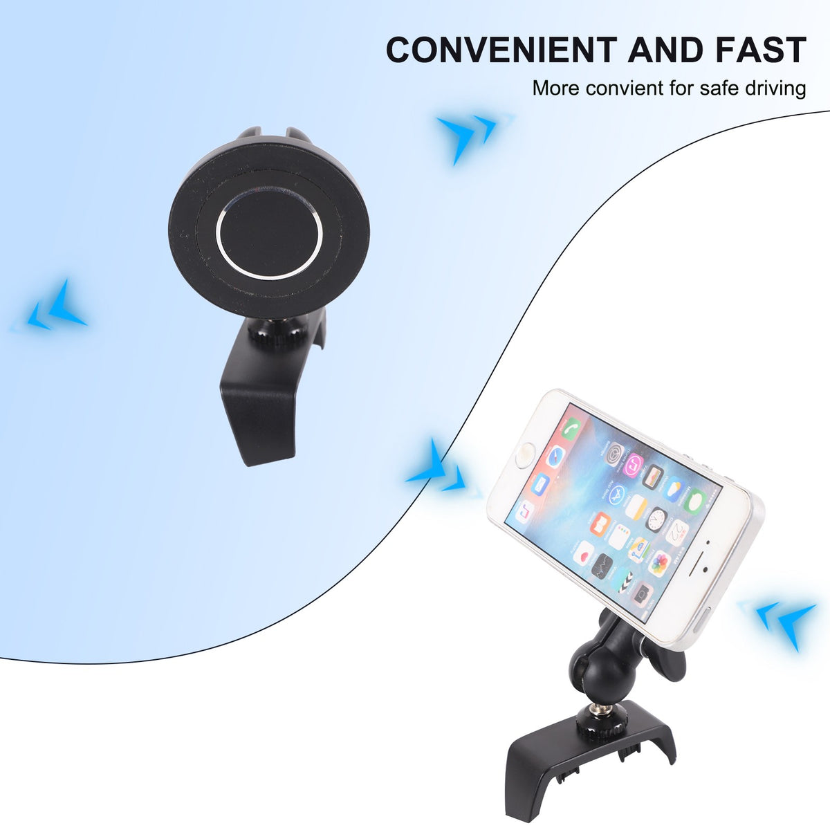Magnetic Dashboard Right Side Phone Mount Bracket For Toyota Tundra 2022+ US 4