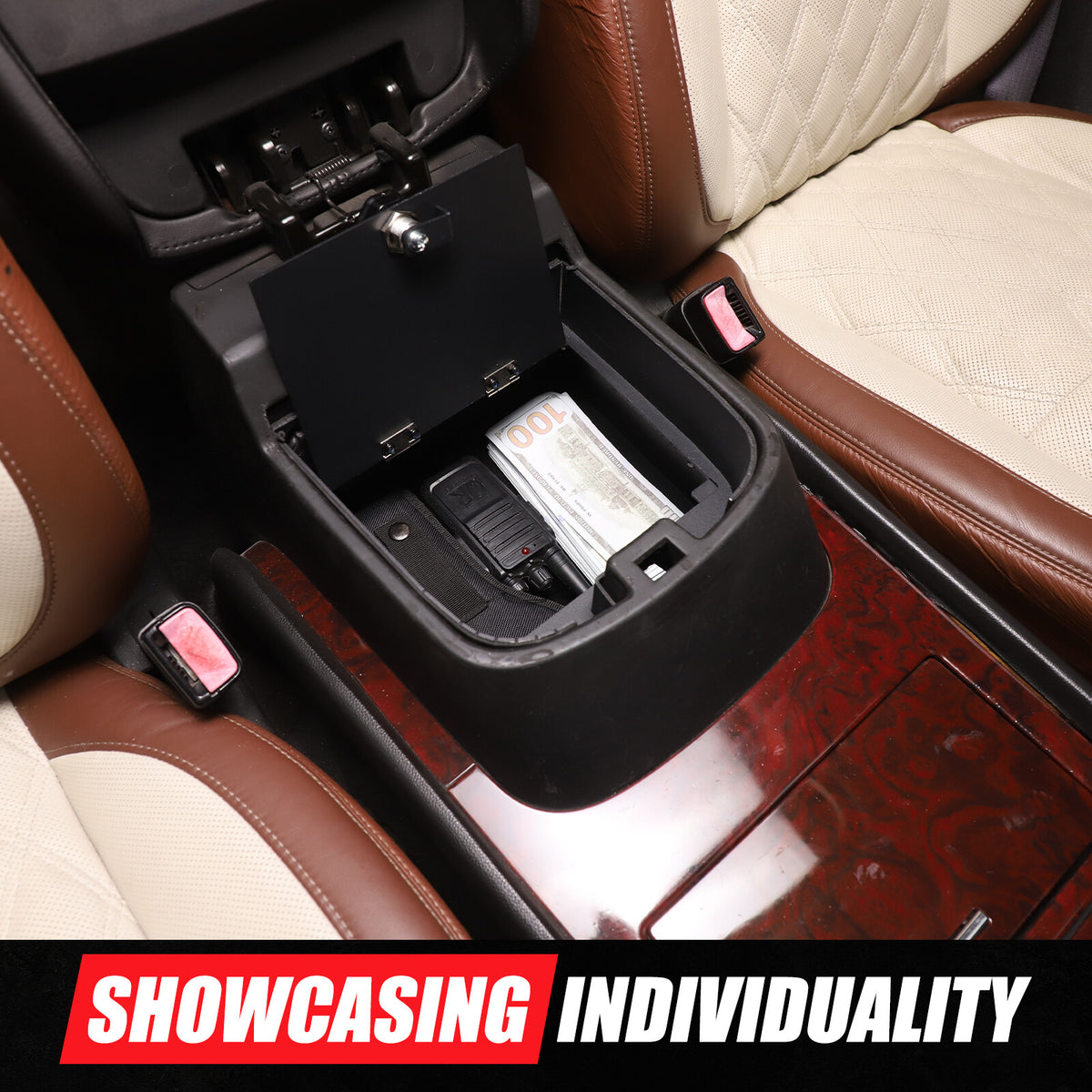 Alloy Center Console Armrest Safe Box Tray For Cadillac Escalade 2007-2014 10