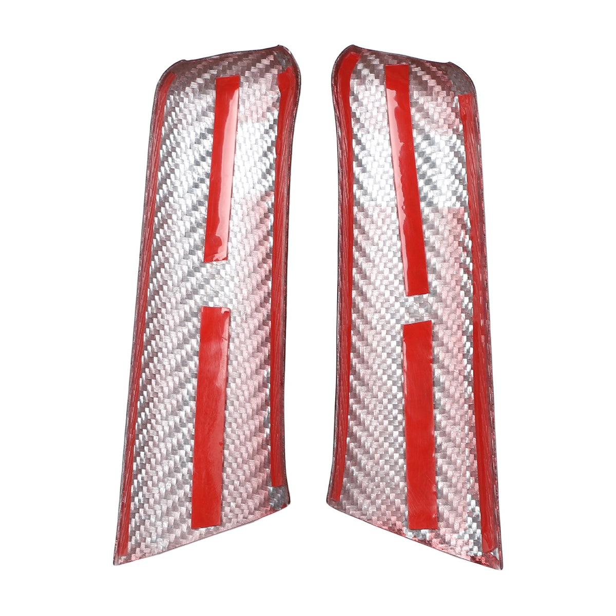 Red Real Carbon Fiber Handbrake Trim Cover For Fiat 500 2007+ 11