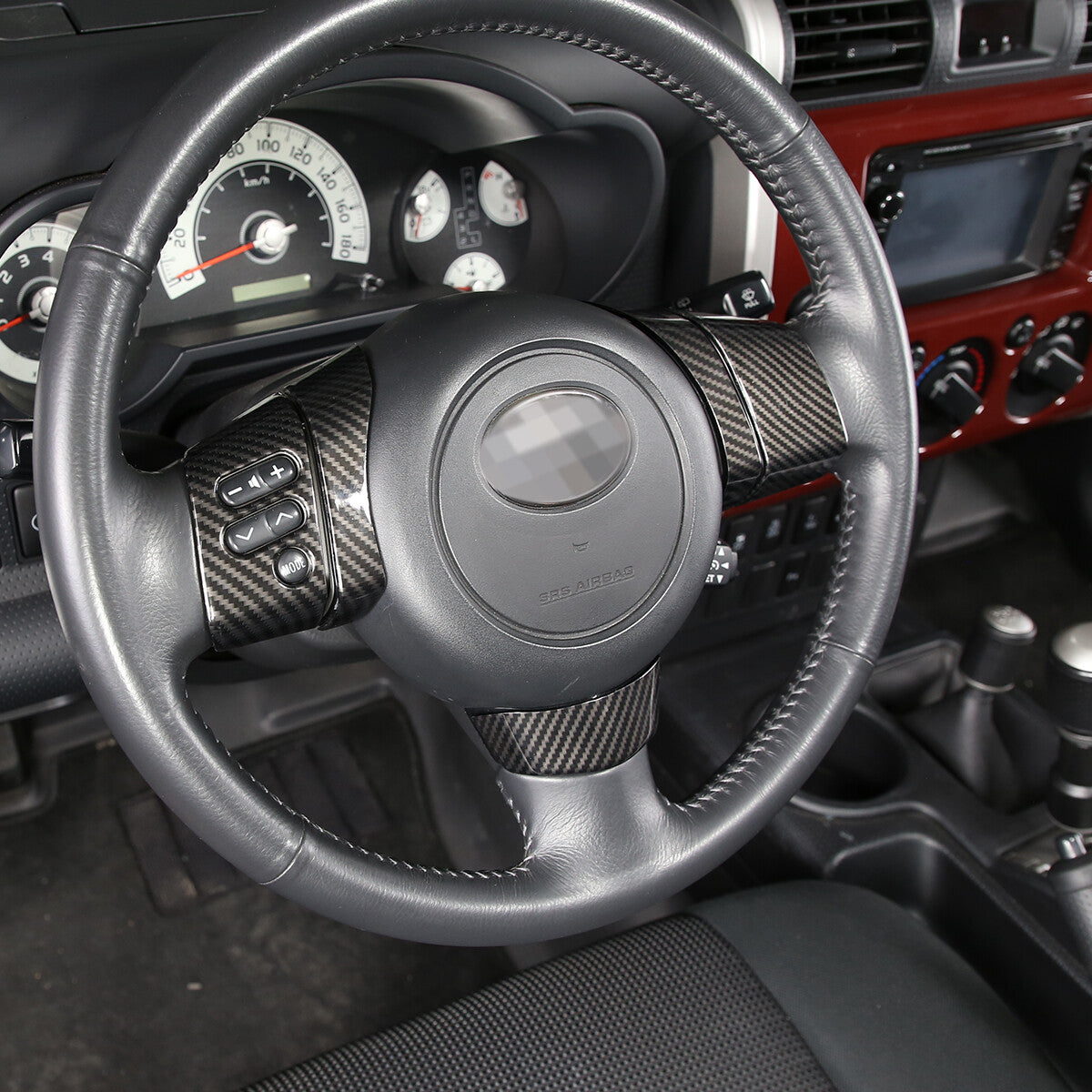 ABS Carbon Fiber Full Interior Center Decoration Trim Kit For FJ Cruiser 2007-21 - Styles 1-5 9
