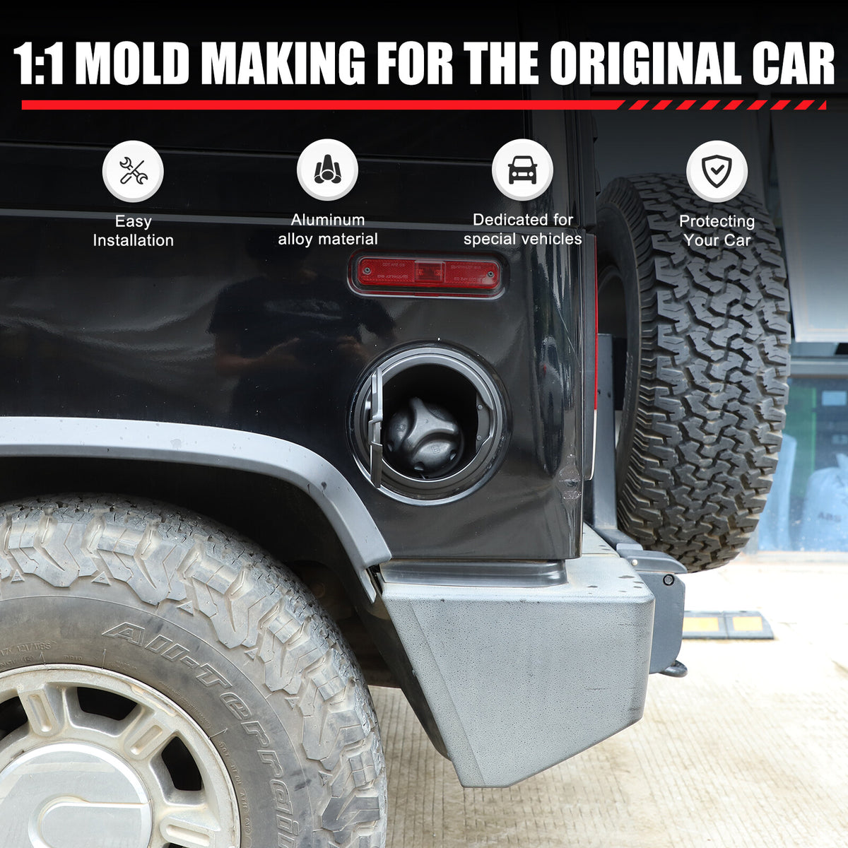 Replace US Flag Door Fuel Tank Cover Gas Lid Cap For Hummer H2 2003-09 14