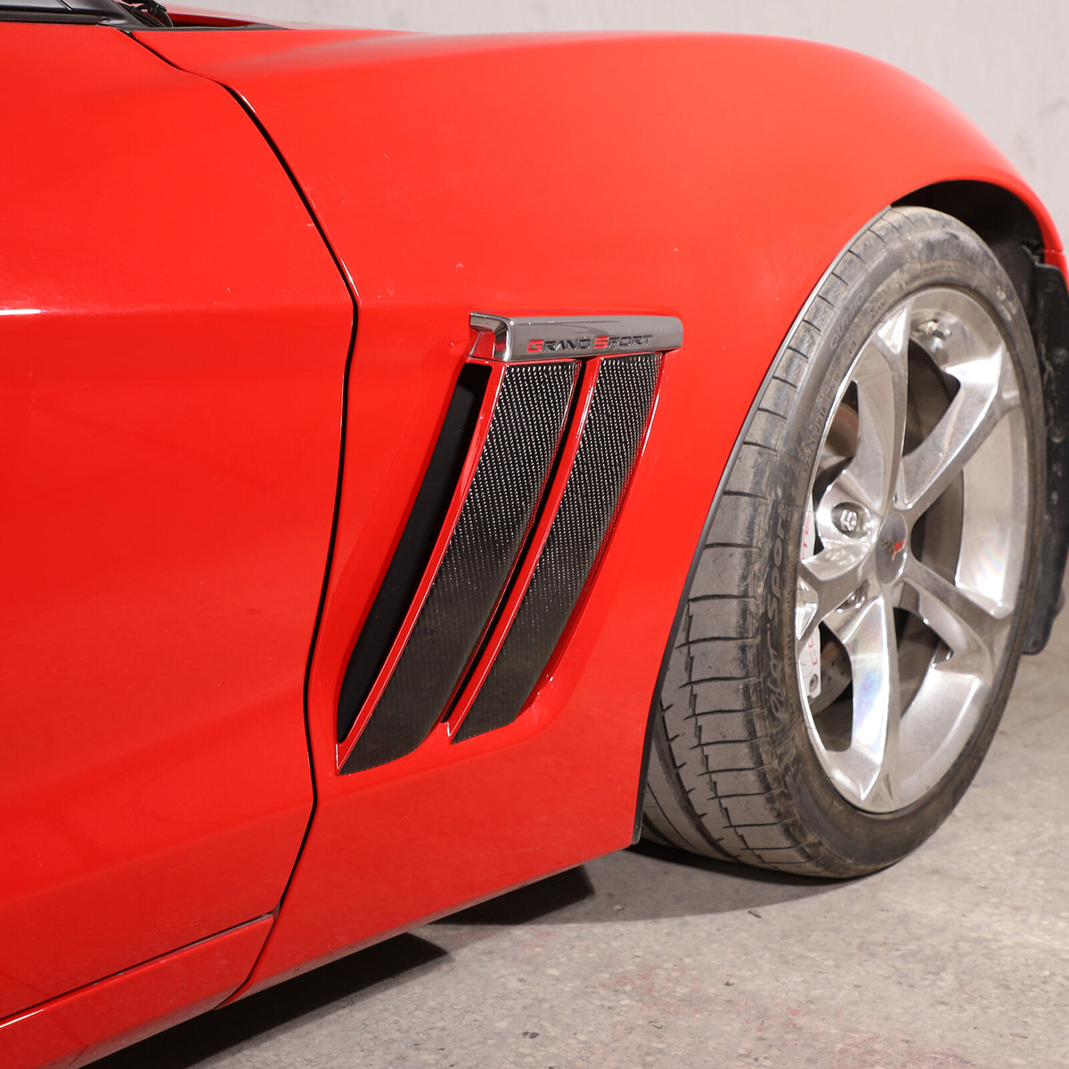 Carbon Fiber side fender vents Panel Sticker Trim For Corvette C6 2005-2013 9