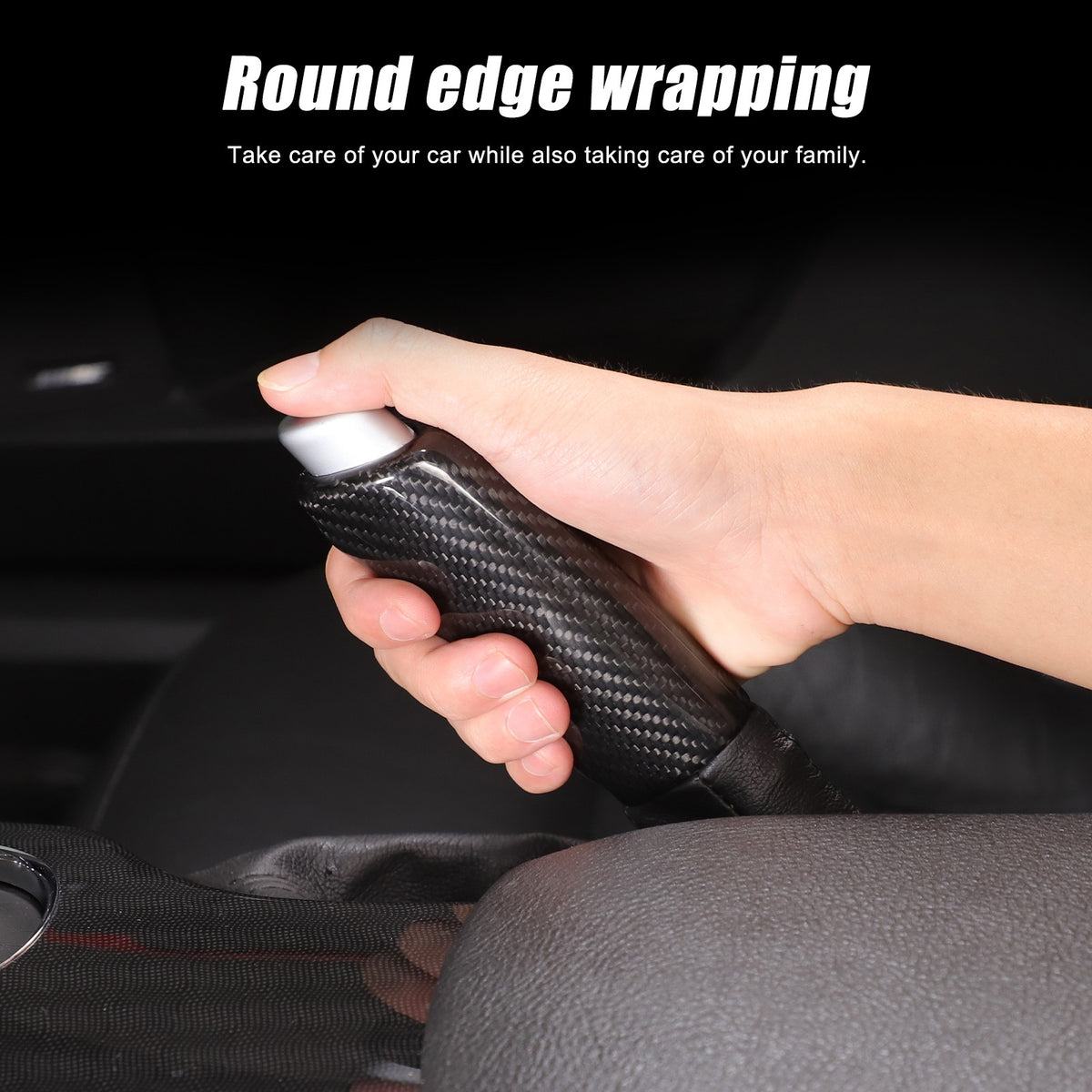 Real Carbon Fiber Emergency Brake Handle Cover Trim For Corvette C6 2005-2013 US 11