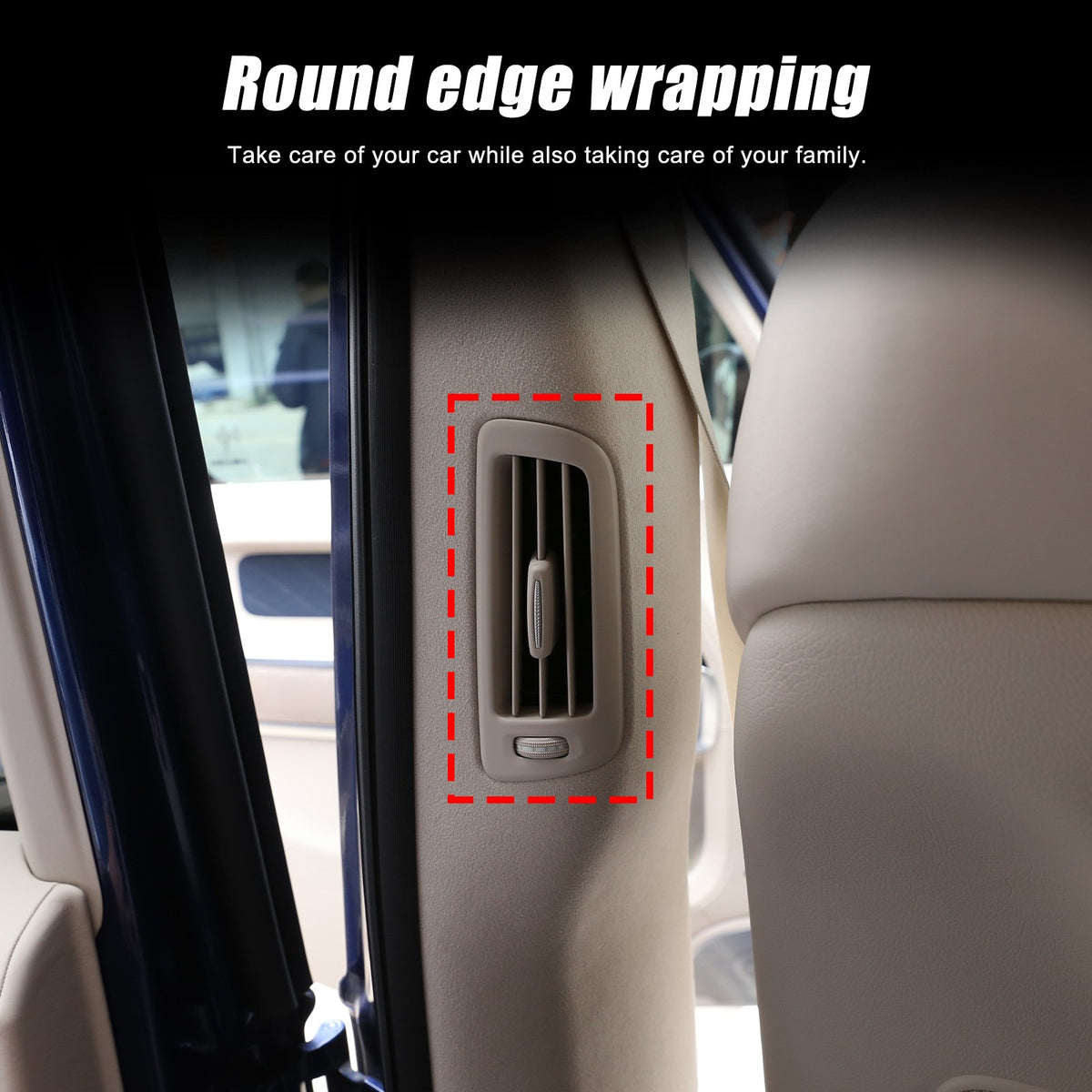 Real Carbon Fiber B-Pillar Air Outlet Trim Cover For Benz G-Class W463 2019+ 4
