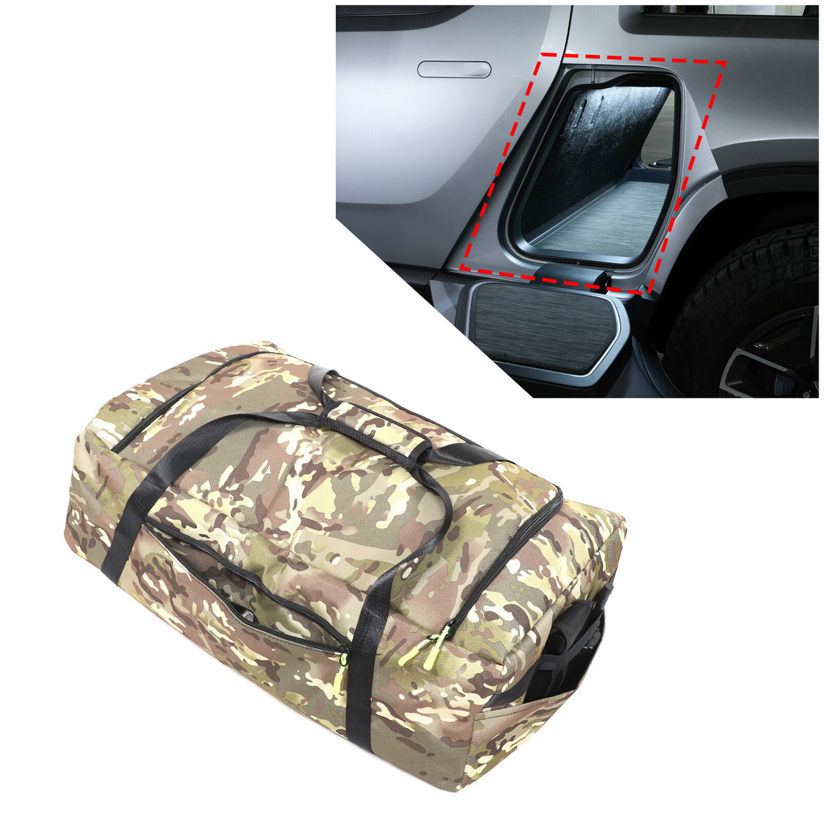 Rear Gear Tunnel Storage Bag For Rivian R1T R1S 2022-2024 5