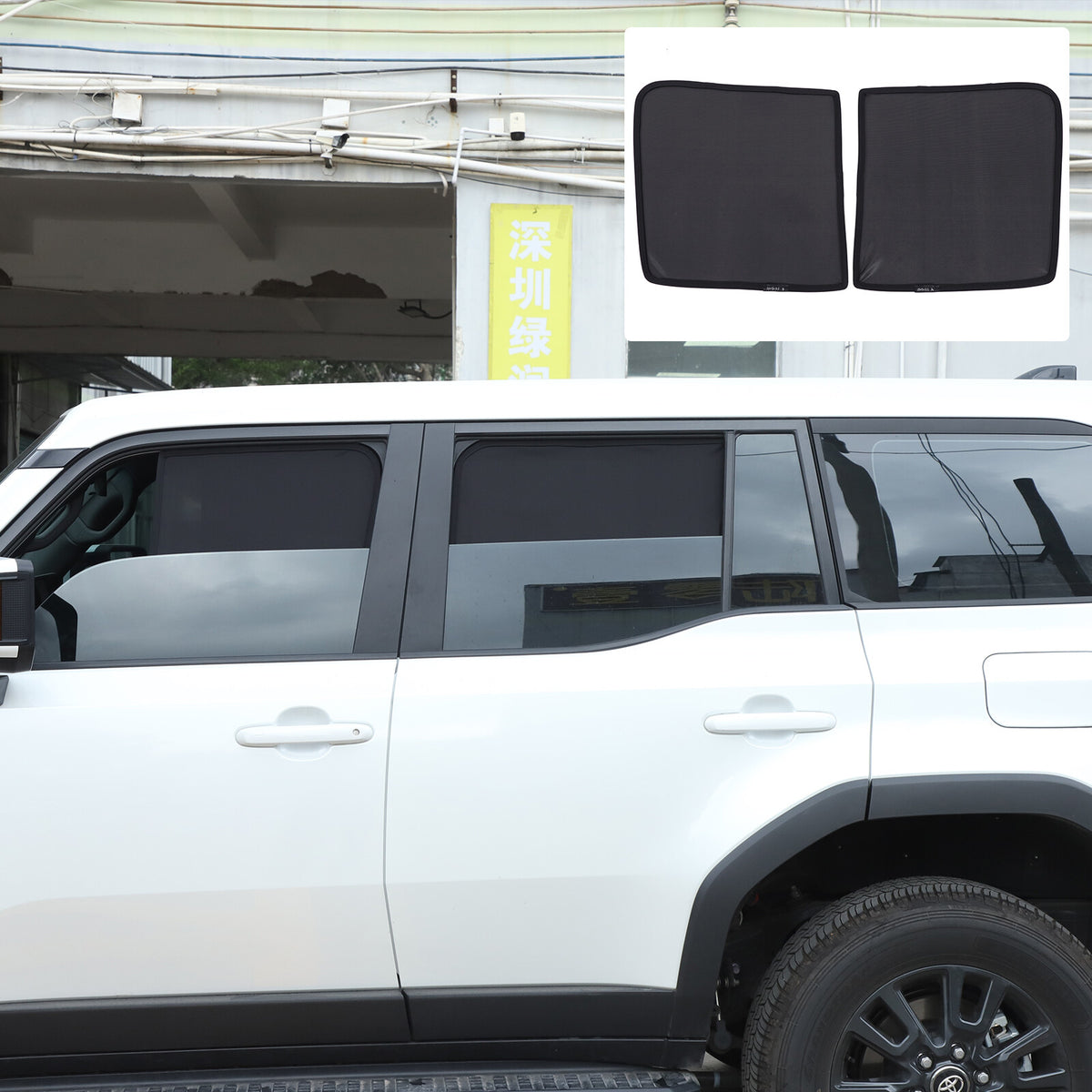 Window Screen Sun Shade Mesh Cover Windshield For Toyota Land Cruiser LC250 24+ 19