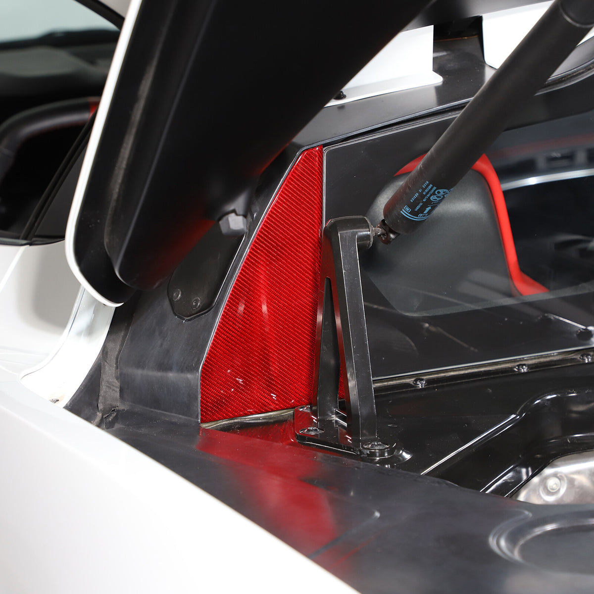 Red Real Carbon Fiber Rear Window Corner Panel Cover Trim For Corvette C8 20-26 16