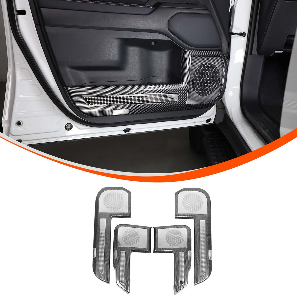 ABS Carbon Fiber Door Anti‑Kick Panel Trim For Toyota Land Cruiser LC250 24+ US 2