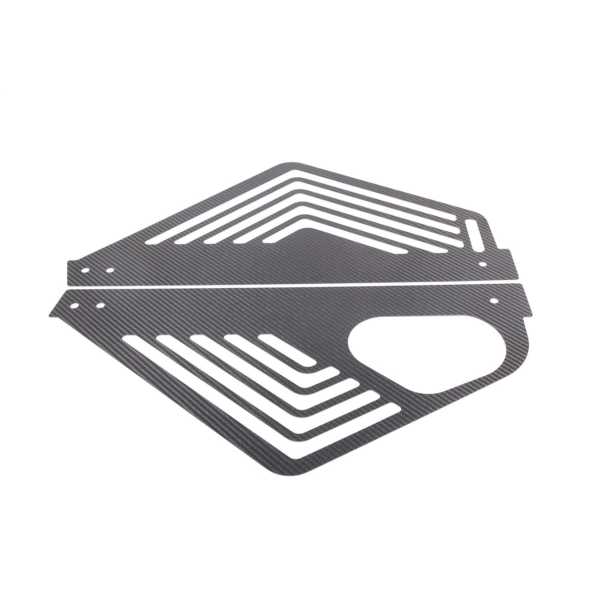 Gloss Real Carbon fiber Engine Bay Side Panel Cover Overlay For Corvette C8 20+ 13