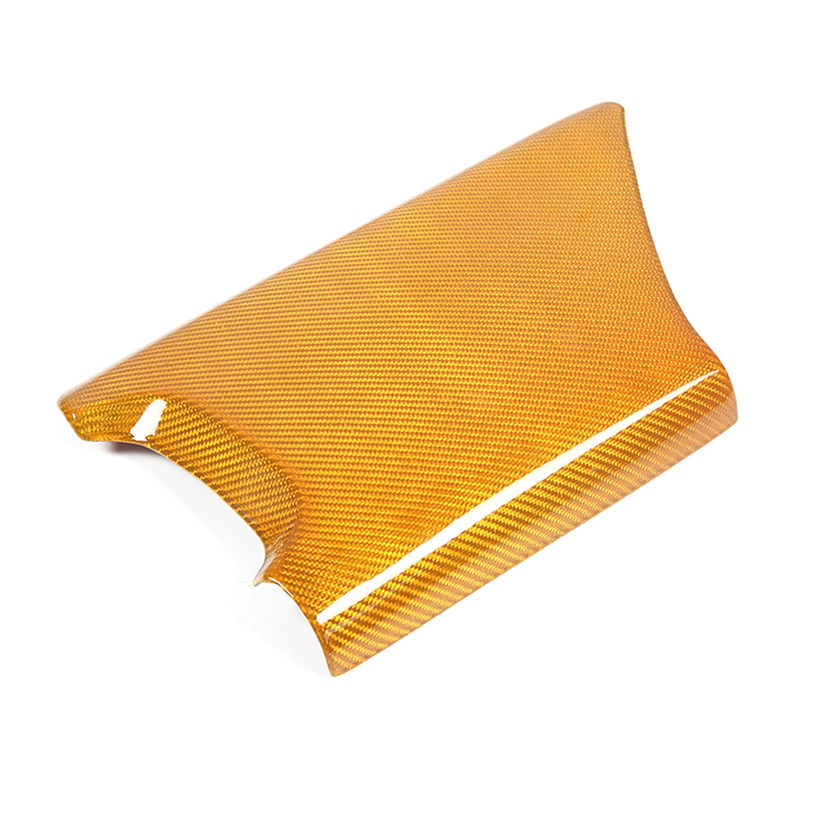 Yellow Carbon Fiber Center Console Armrest Box Cover Trim For Corvette C8 20-26 8