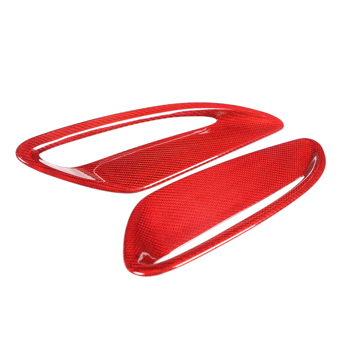 Red Real Carbon Fiber Hood Air Inlet Frame Trim For Jaguar F-TYPE X152 2021+ 6