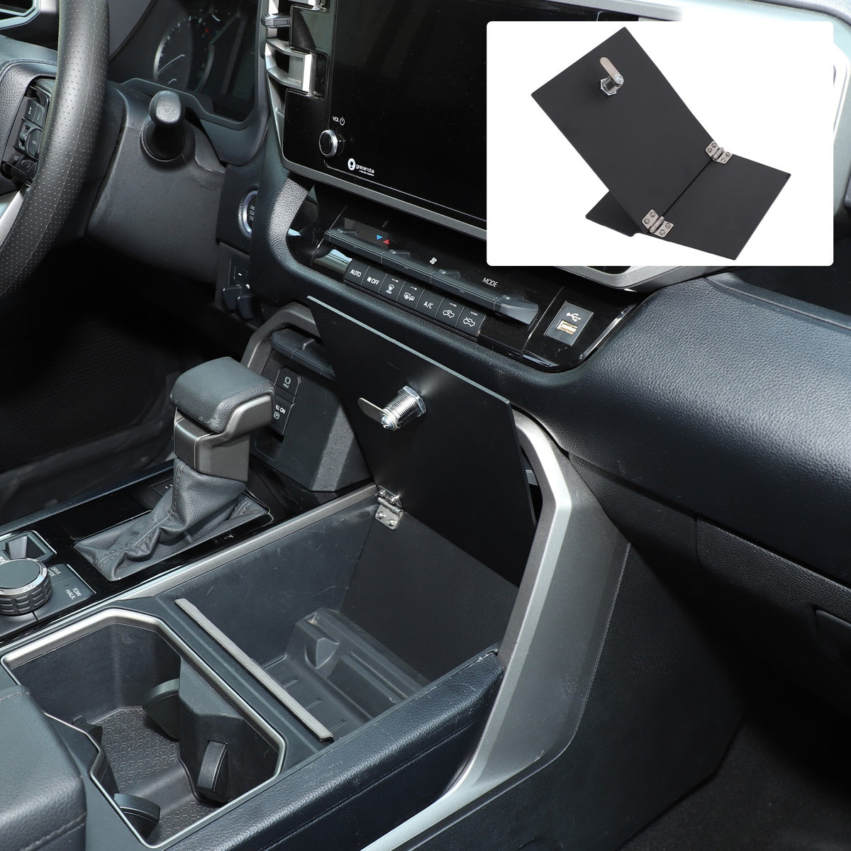 Aluminum Center Console Storage Slot Lock Box Tray For Toyota Tundra/Sequoia 22+ 19