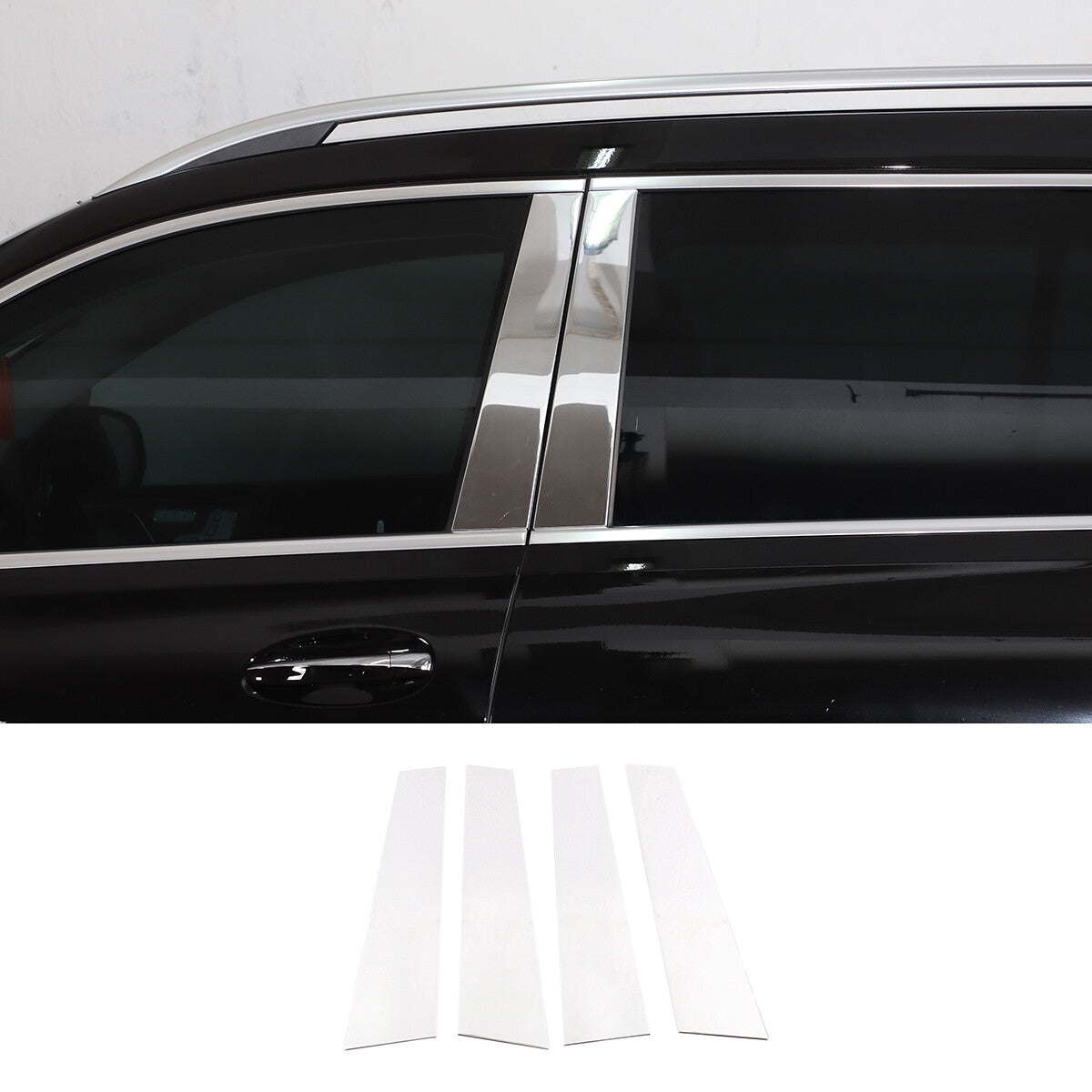 Aluminum Window Pillar Posts Cover For Mercedes Benz GLE GLS X167 2021-24 US 1