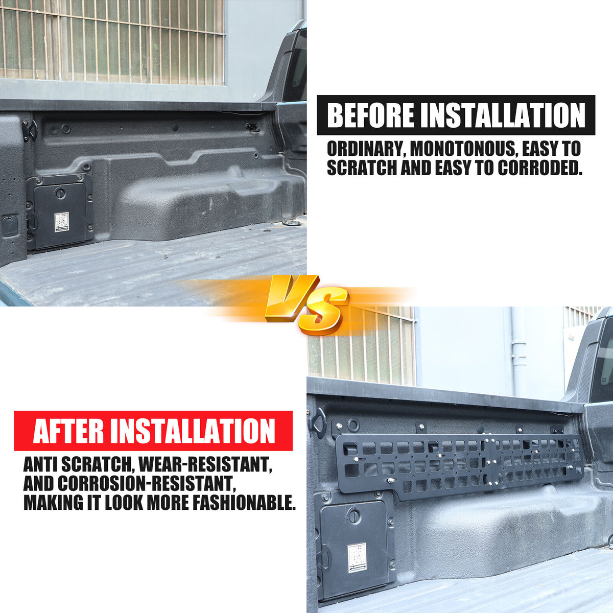 Left Side Storage Molle Panel Metal Trunk Bed Storage for Ford Maverick 22-24 15