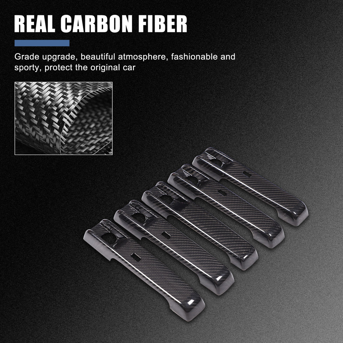 Real Carbon Fiber Exterior Keyless Door Handle Trim For Benz G-Class W465 2025+ 5