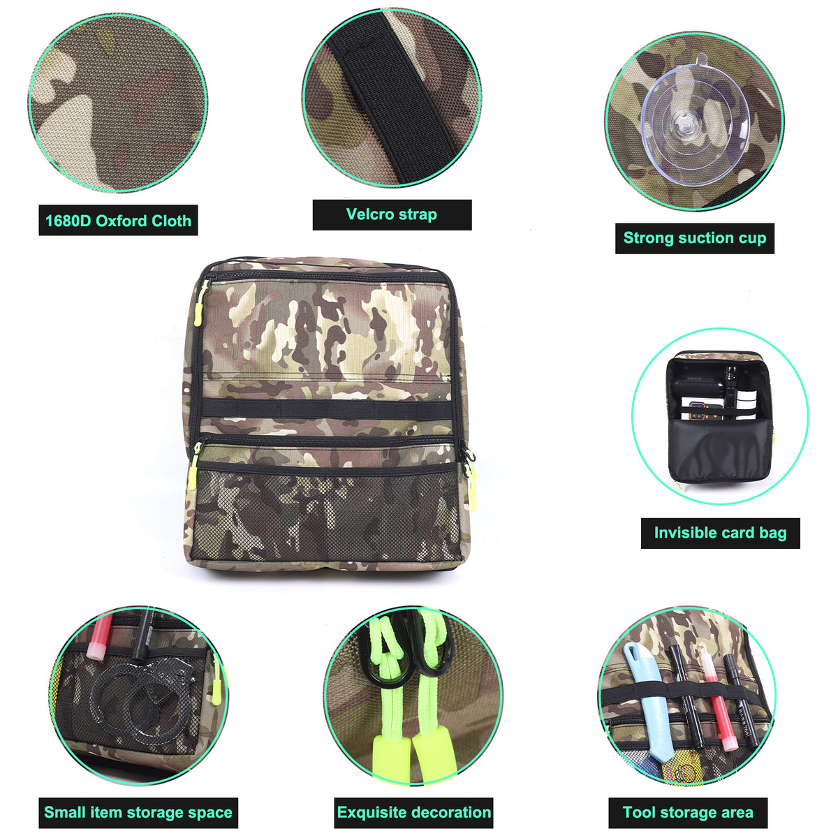 Camouflage Rear Trunk Side Window Storage Bag Tray For LR Defender 110 L663 20+ 24