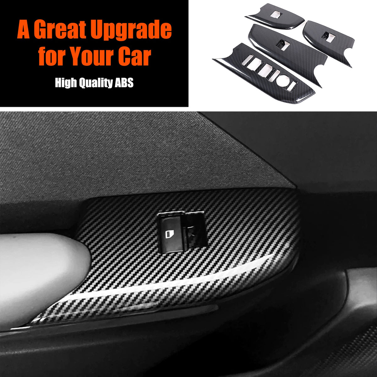 ABS Carbon fiber Interior Cover Trim Decor Accessories For Kia K4 2025+ 44