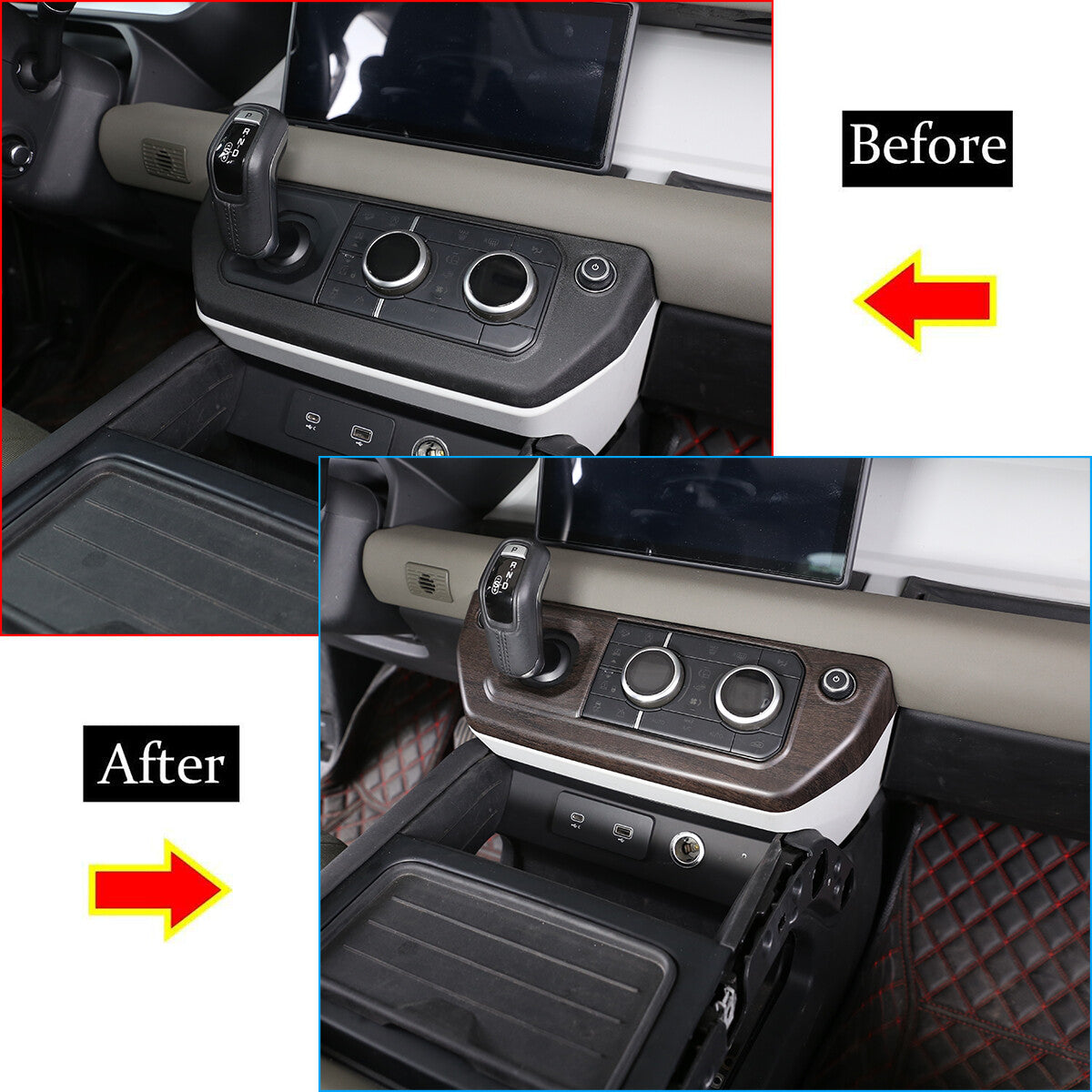 Grain Air Condition Console Gear Panel Cover Trim For Land Rover Defender 90 110 11