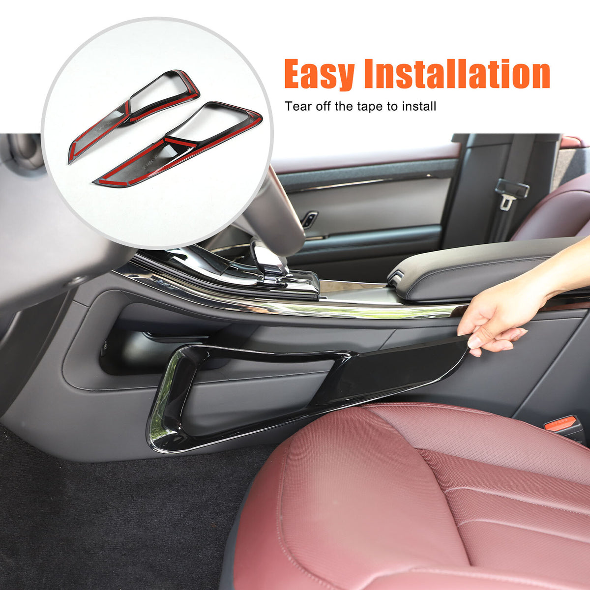 Glossy Black Center Console Gear Shift Strip Trim For Range Rover Sport 2023-24 1