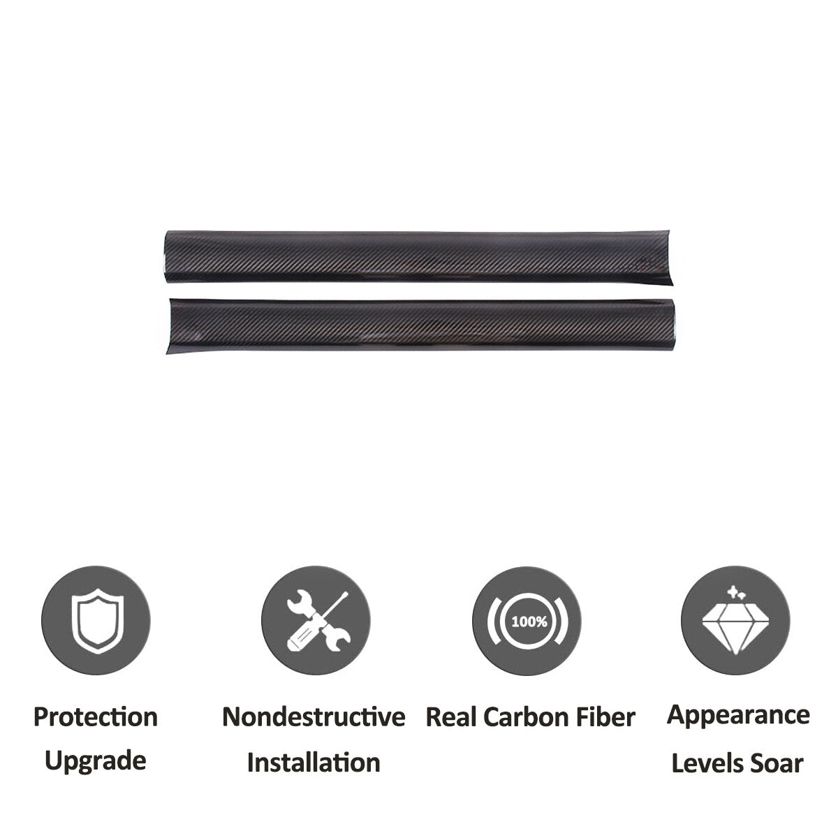 Real Carbon Fiber Built In Scuff Door Sill Bar Plate For Corvette C6 2005-13 9