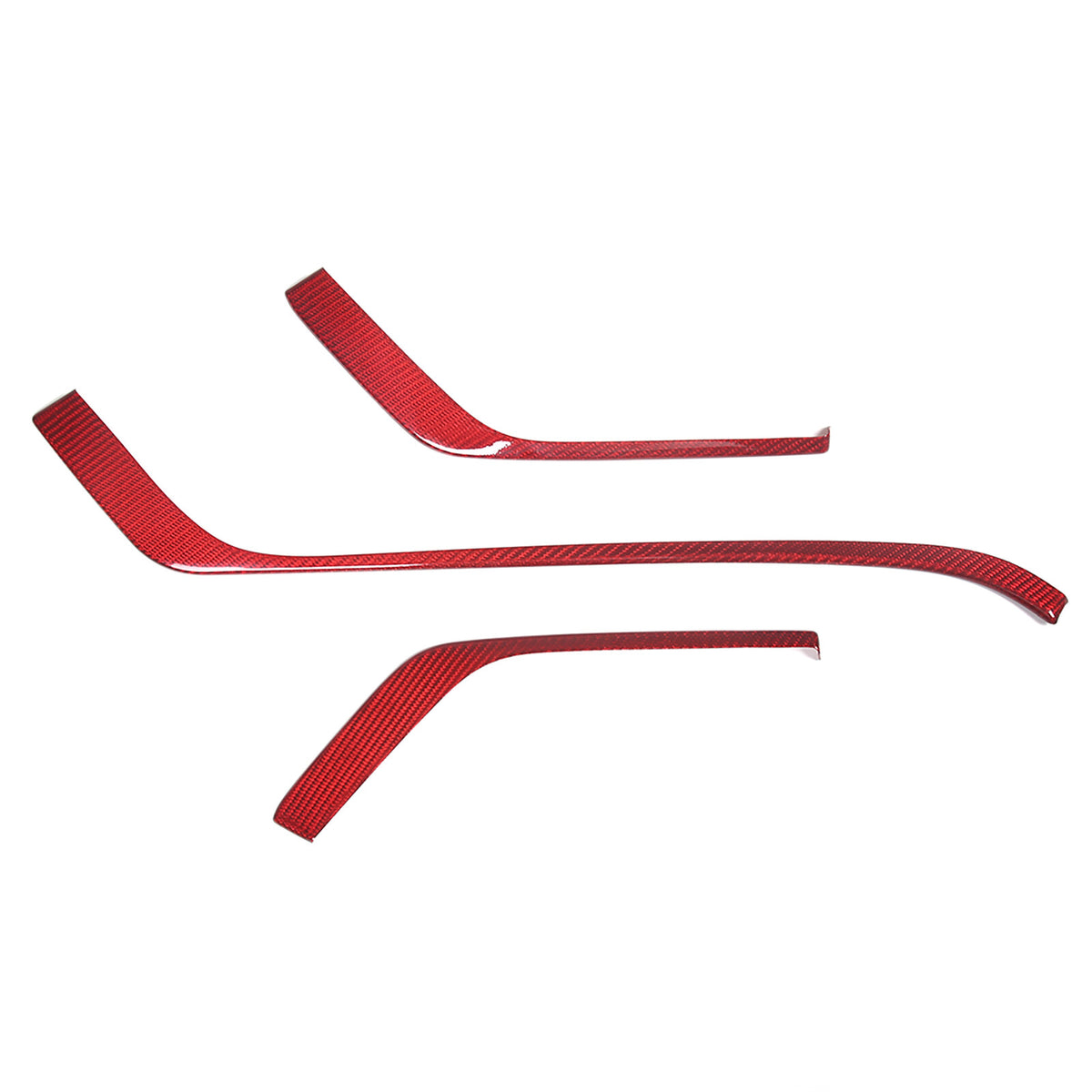 Red Real Carbon Fiber Center Side Instrument Trim For Corvette C8 20-25 US 11