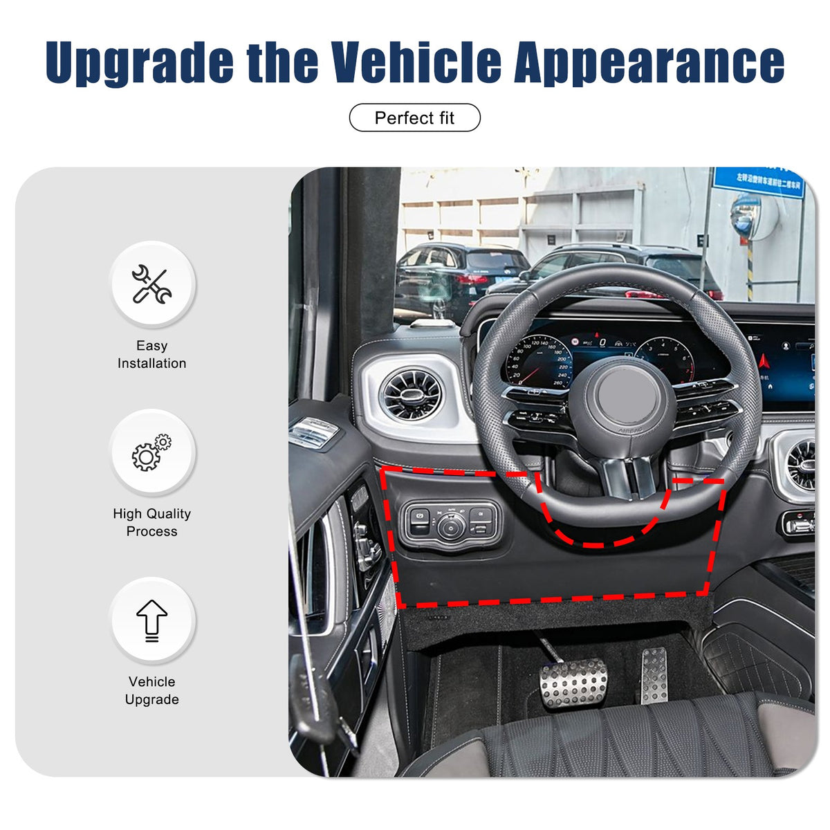 Real Carbon Fiber Headlight Switch Panel Trim For Benz G-Class W465 G500 2025 US 14