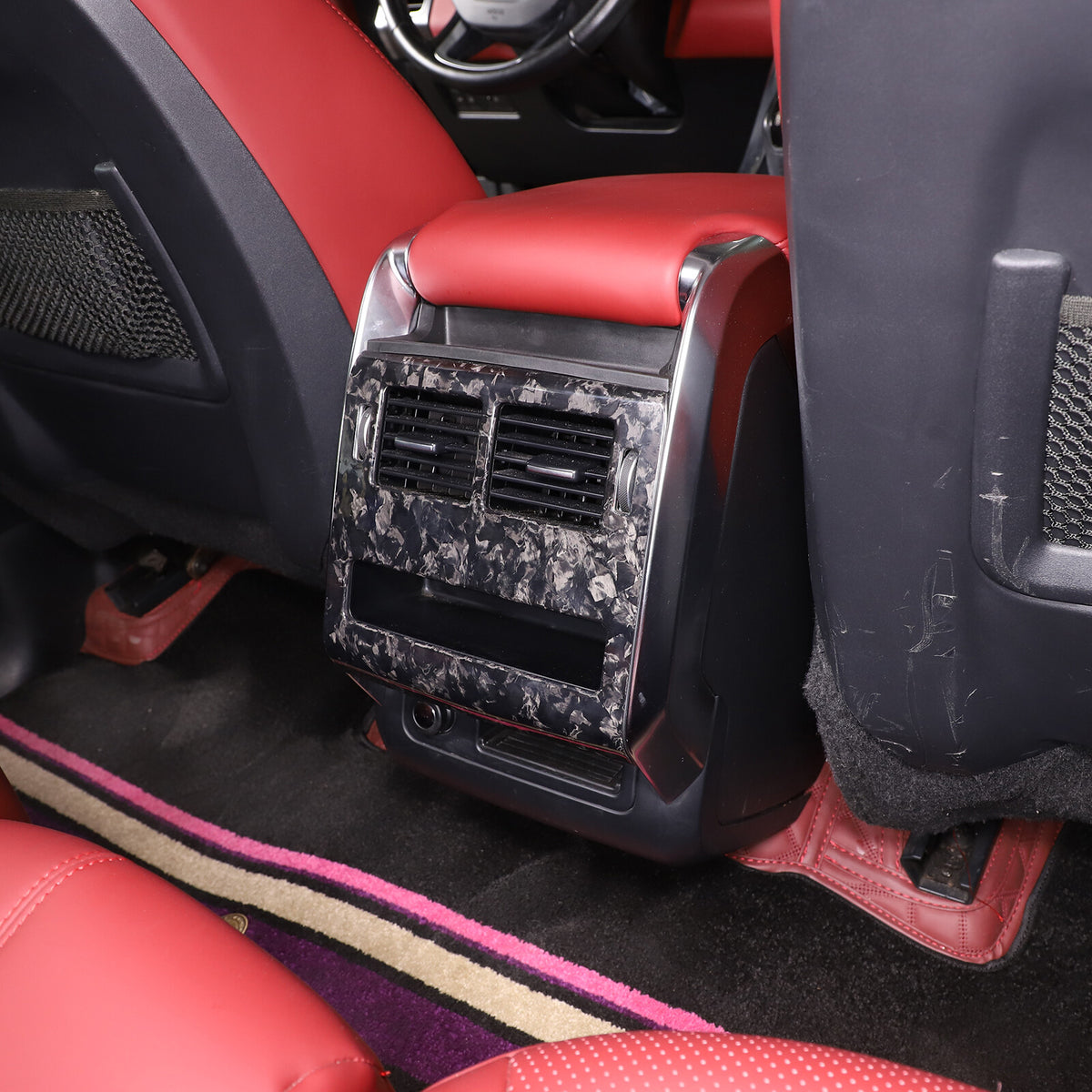 Forged Carbon Armrest Rear Air Vent Outlet Cover For Range Rover Sport 14-17 10