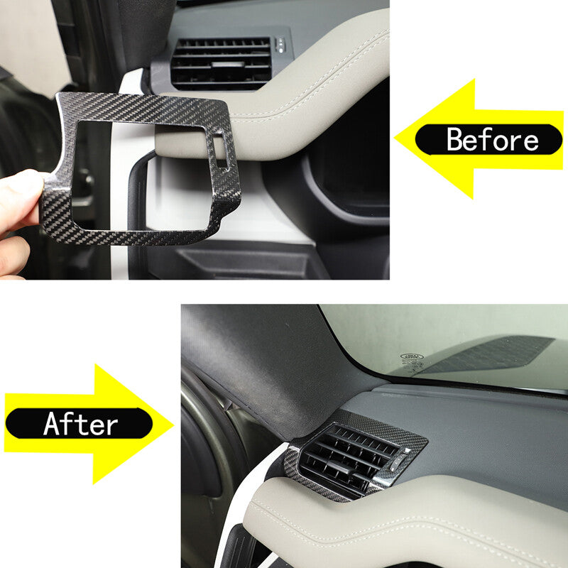 Real Carbon Fiber Side Air Vent Outlet Cover For Land Rover Defender 2020-23 4