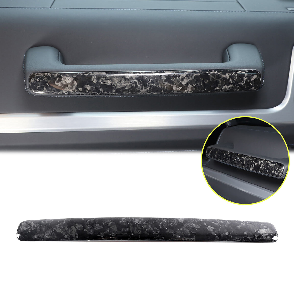 Carbon Copilot Glove Box Handle Decoration Cover For Benz G-Class W463 2019-2023 1