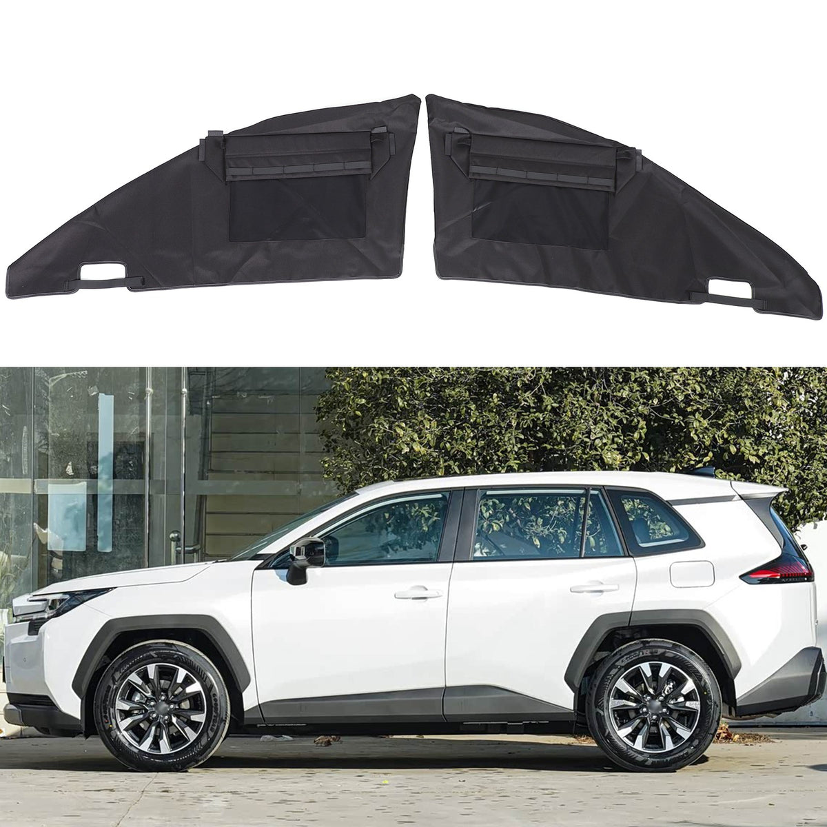 Black Front Window Visor Deflector Sun Shade For Toyota RAV4 2026+ 2