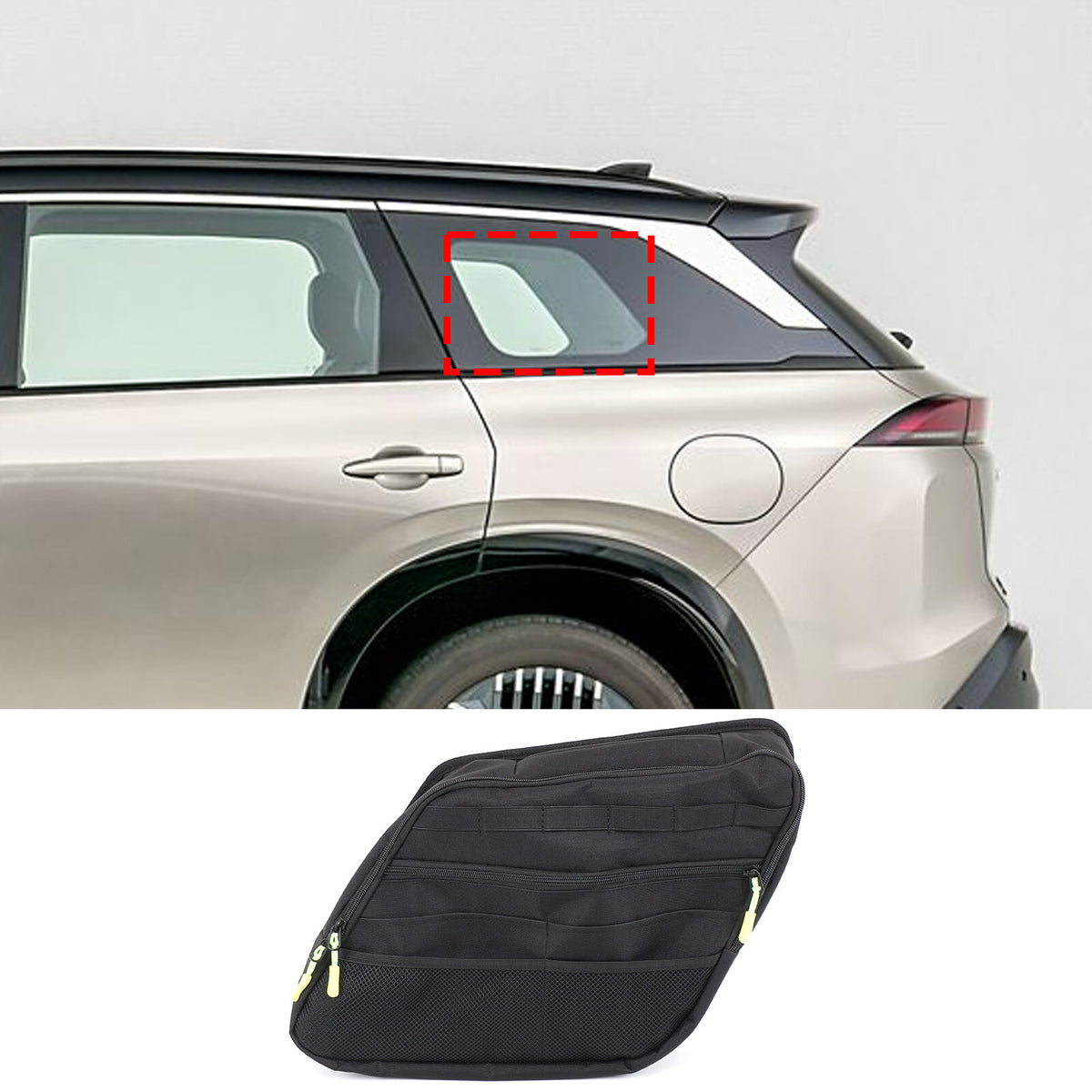 Tailgate Trunk Left Side Window Storage Bag Tray For Nissan Pathfinder 2024 12